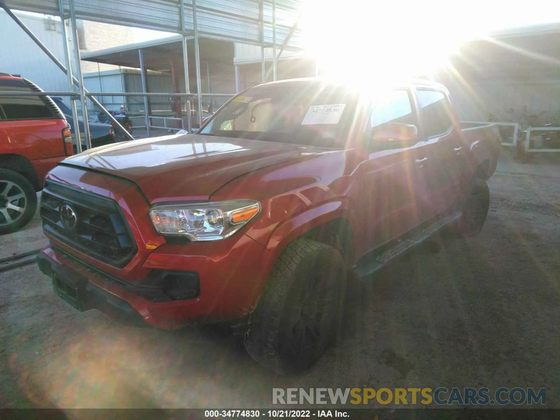 2 Photograph of a damaged car 3TYAX5GN8MT012015 TOYOTA TACOMA 2WD 2021