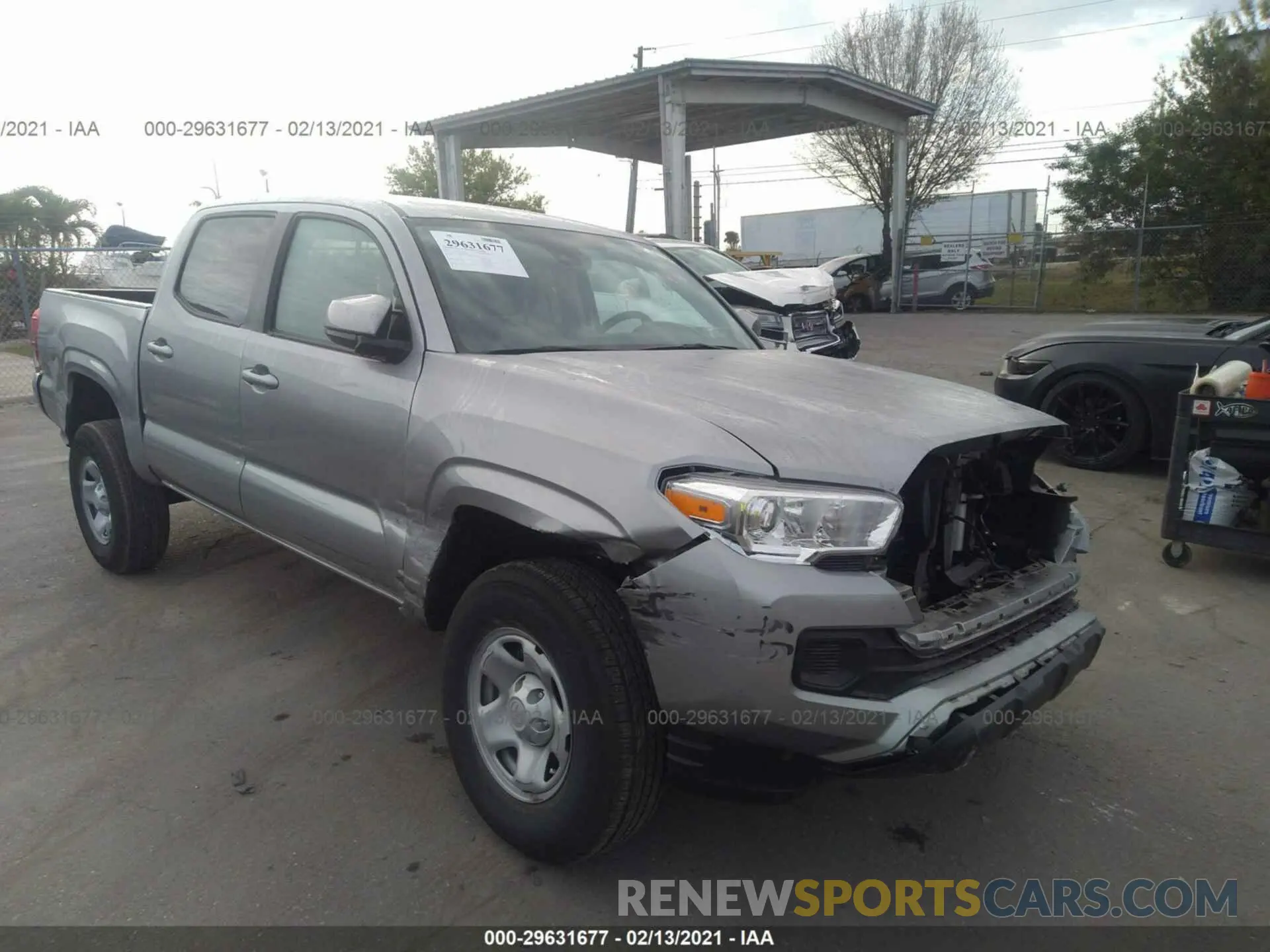 1 Photograph of a damaged car 5TFAX5GN1MX192332 TOYOTA TACOMA 2WD 2021