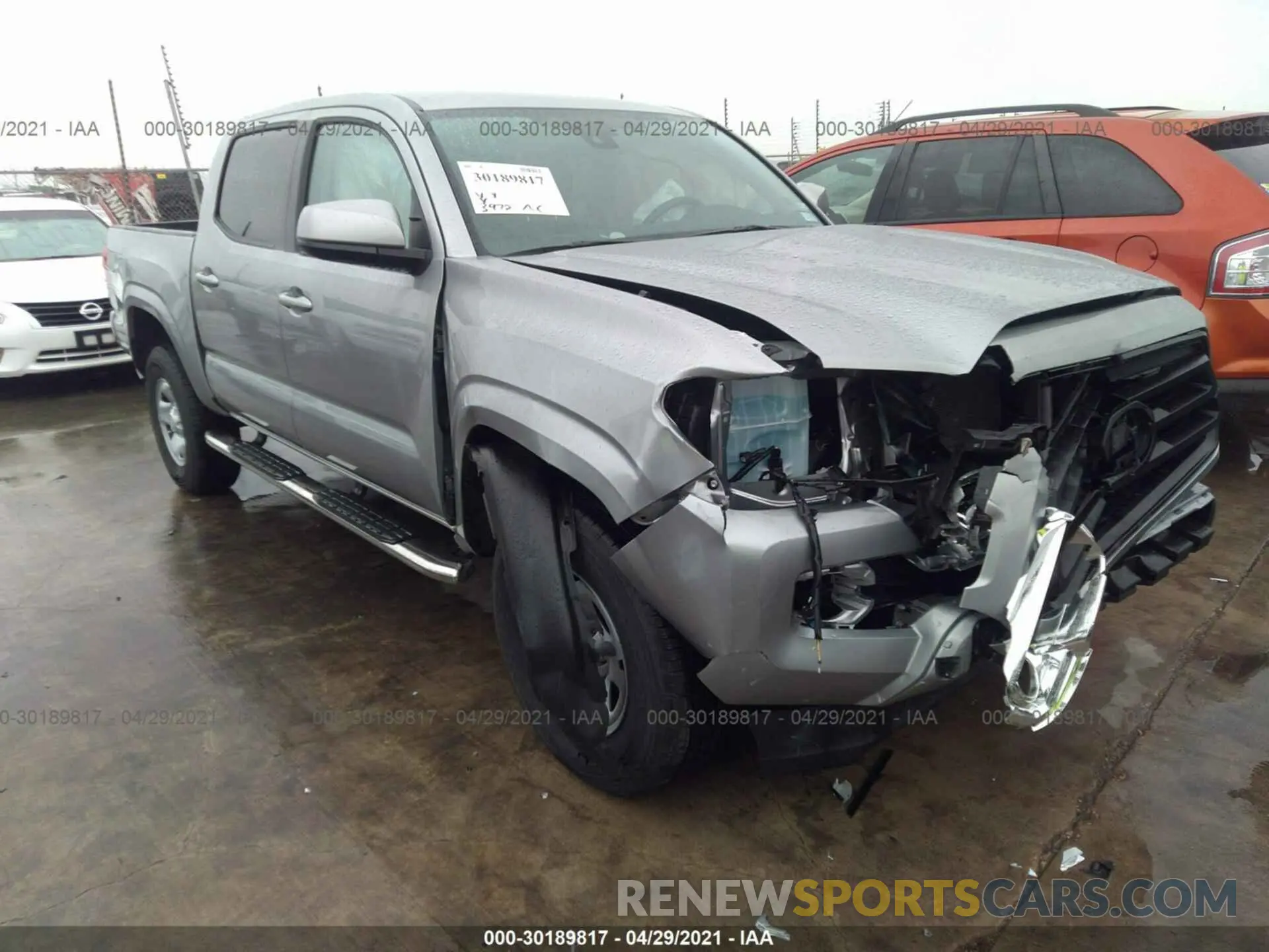 1 Photograph of a damaged car 5TFAX5GNXMX191888 TOYOTA TACOMA 2WD 2021
