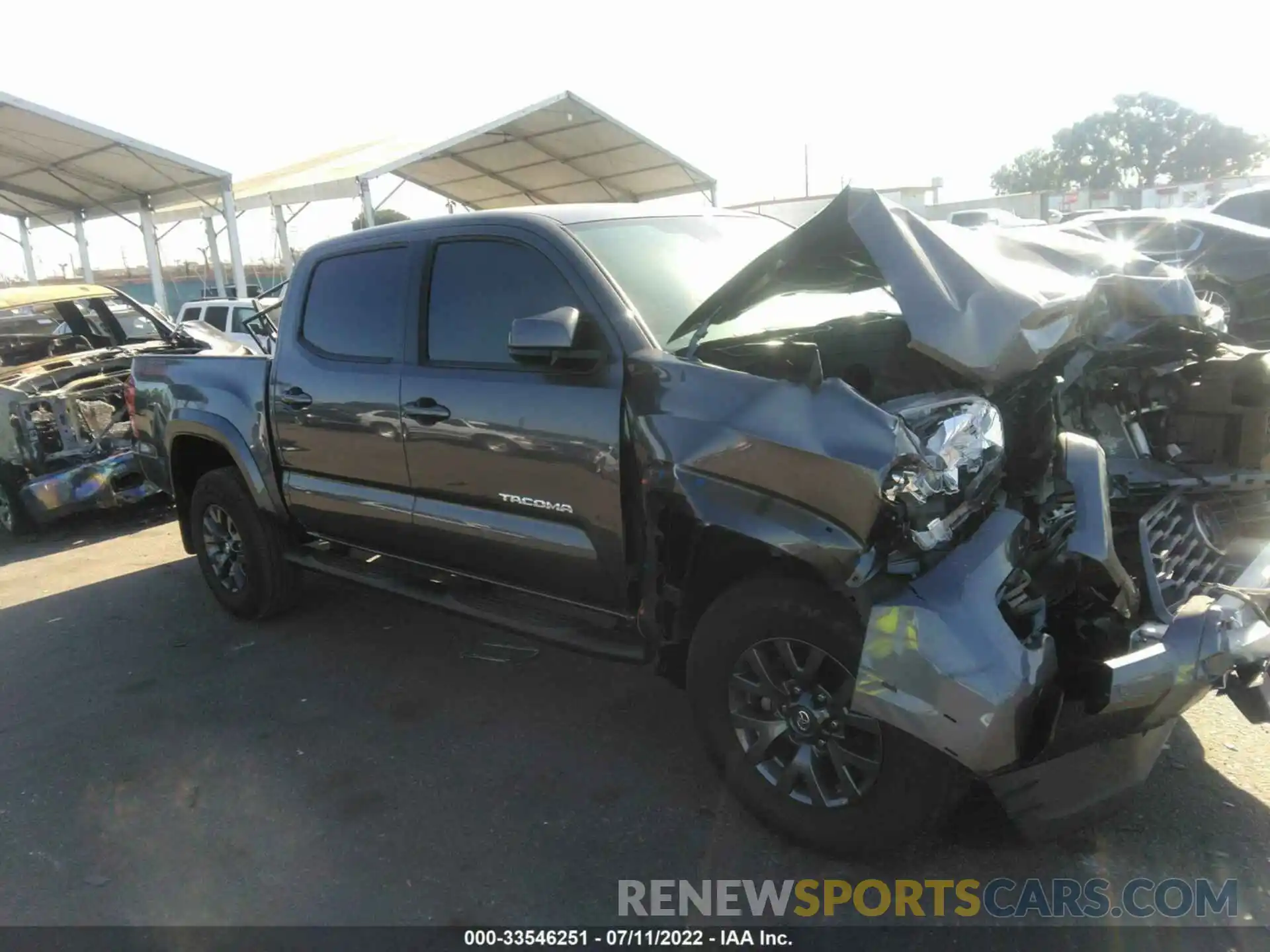 1 Photograph of a damaged car 5TFAZ5CN1MX102127 TOYOTA TACOMA 2WD 2021