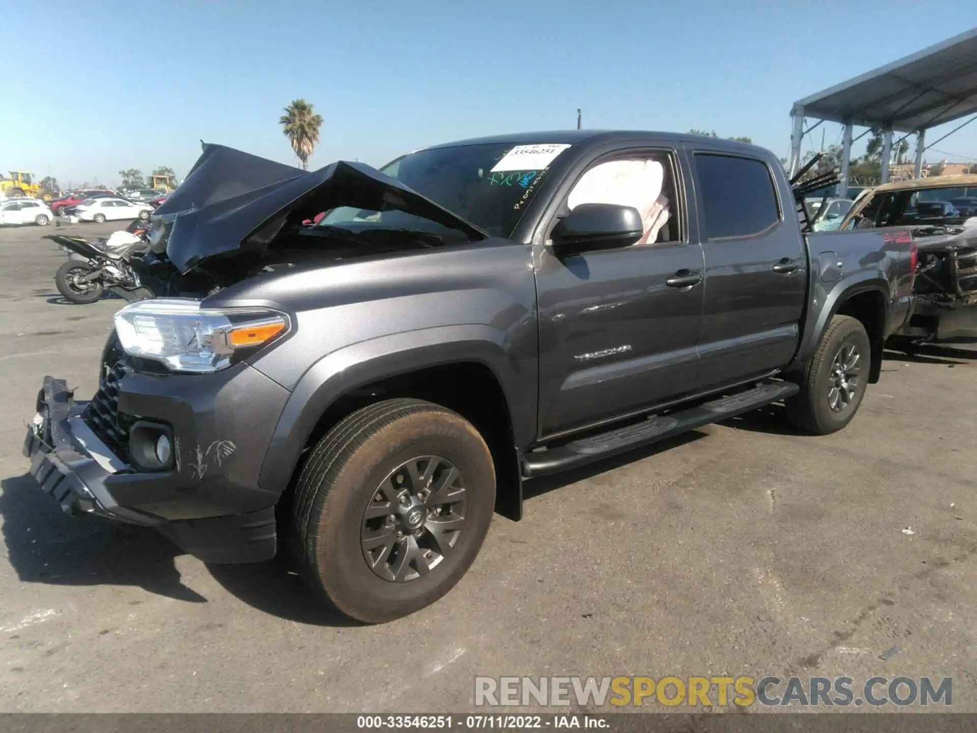 2 Photograph of a damaged car 5TFAZ5CN1MX102127 TOYOTA TACOMA 2WD 2021