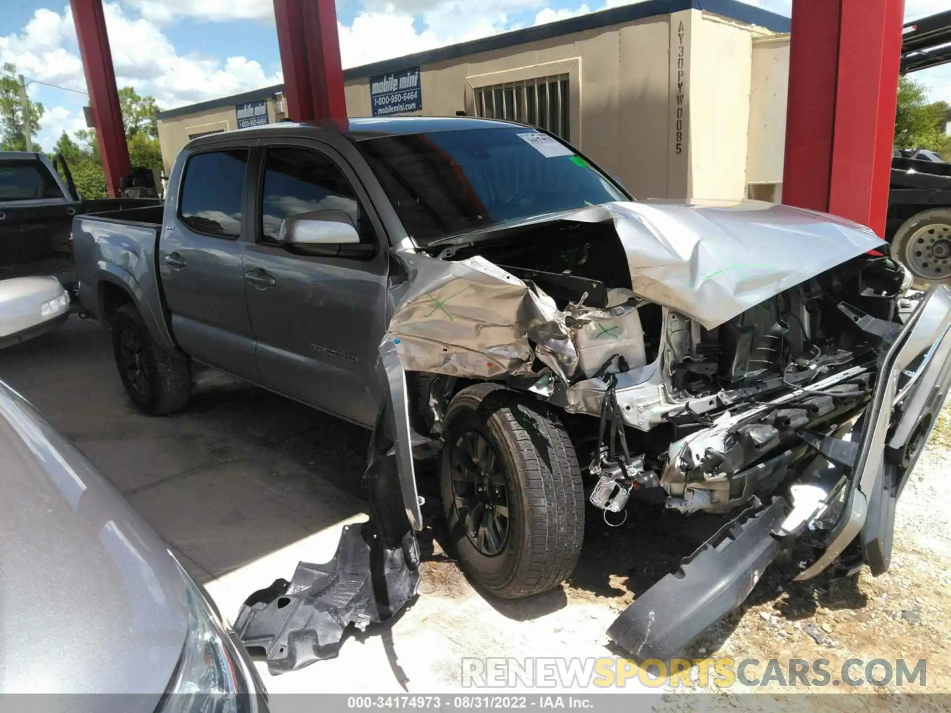 1 Photograph of a damaged car 5TFAZ5CN2MX109863 TOYOTA TACOMA 2WD 2021