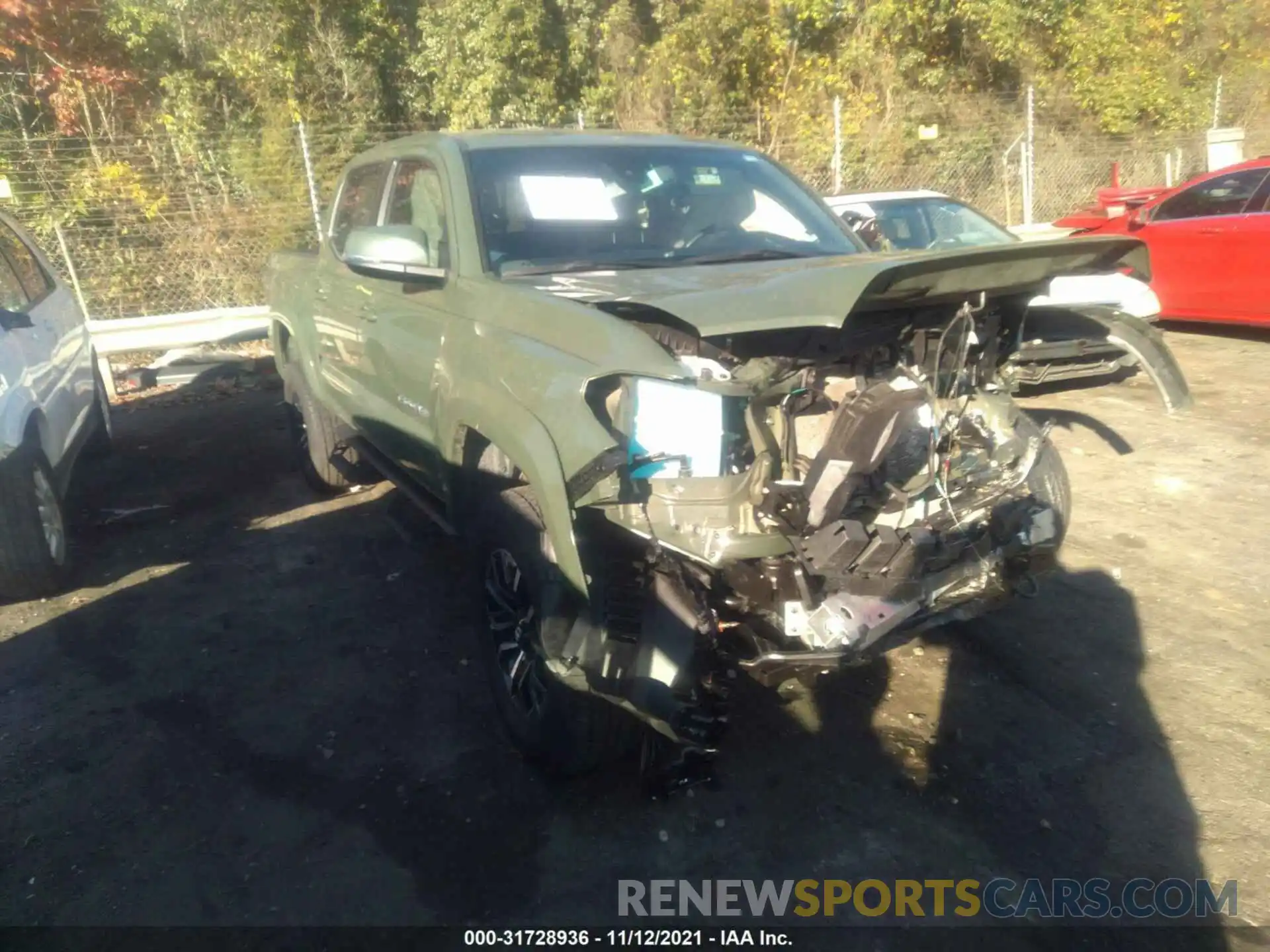 1 Photograph of a damaged car 5TFAZ5CN4MX099501 TOYOTA TACOMA 2WD 2021