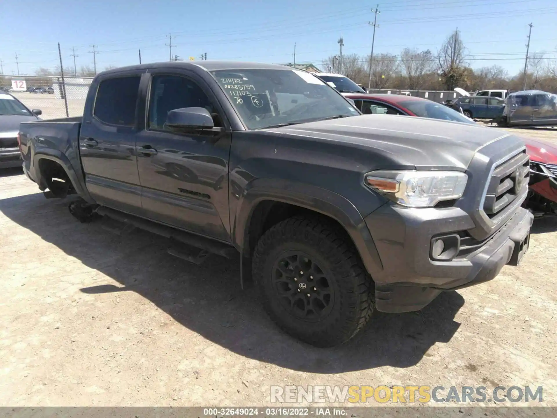 1 Photograph of a damaged car 5TFAZ5CN7MX117103 TOYOTA TACOMA 2WD 2021