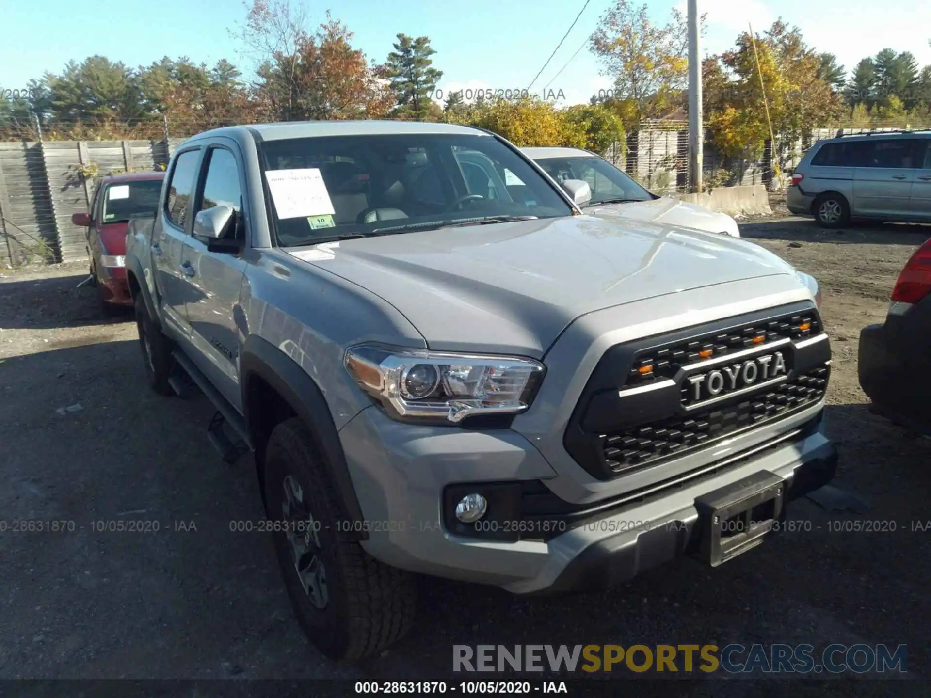 1 Photograph of a damaged car 3TMCZ5AN2KM284760 TOYOTA TACOMA 4WD 2019