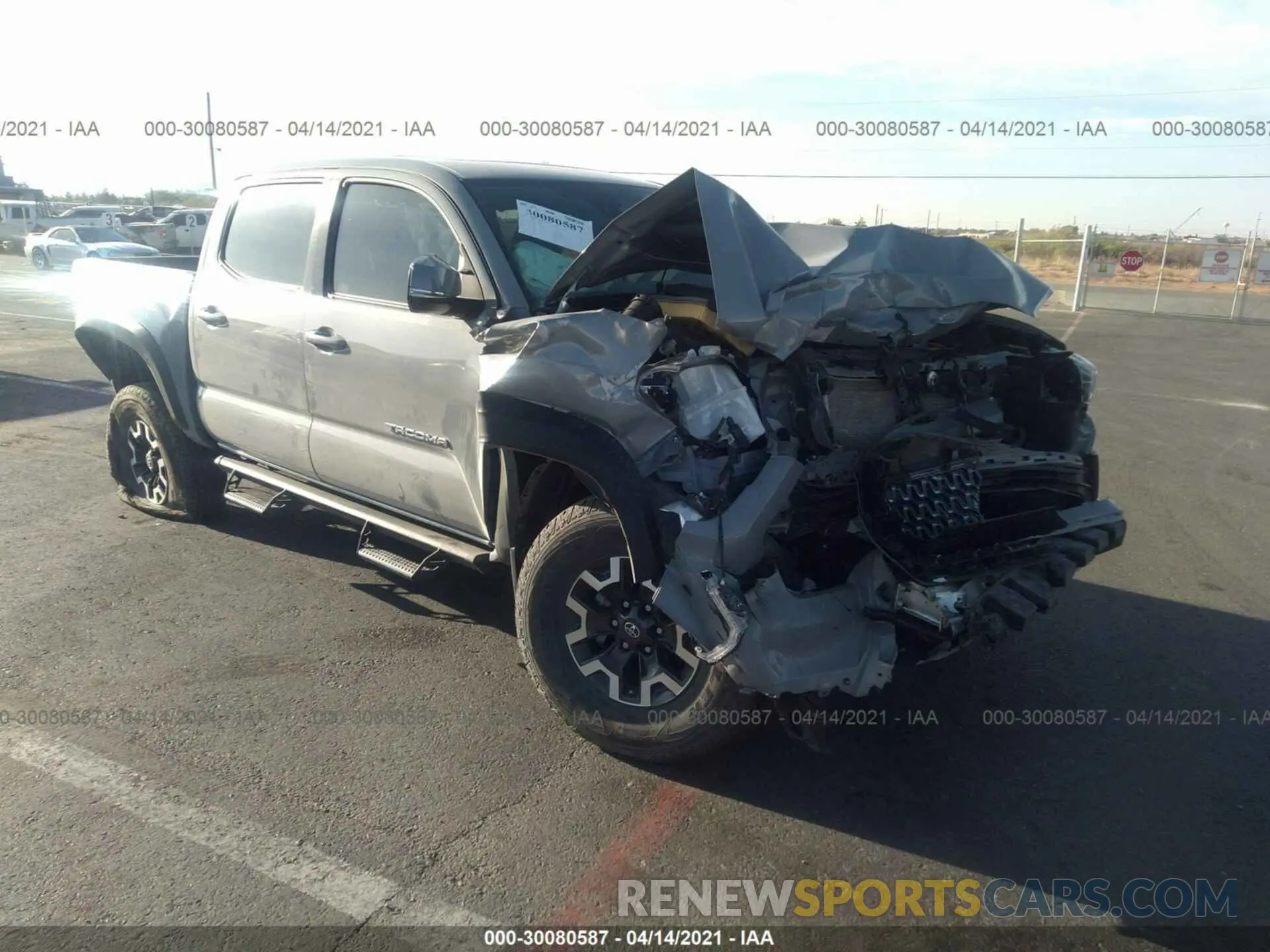 1 Photograph of a damaged car 3TMCZ5AN4KM244051 TOYOTA TACOMA 4WD 2019