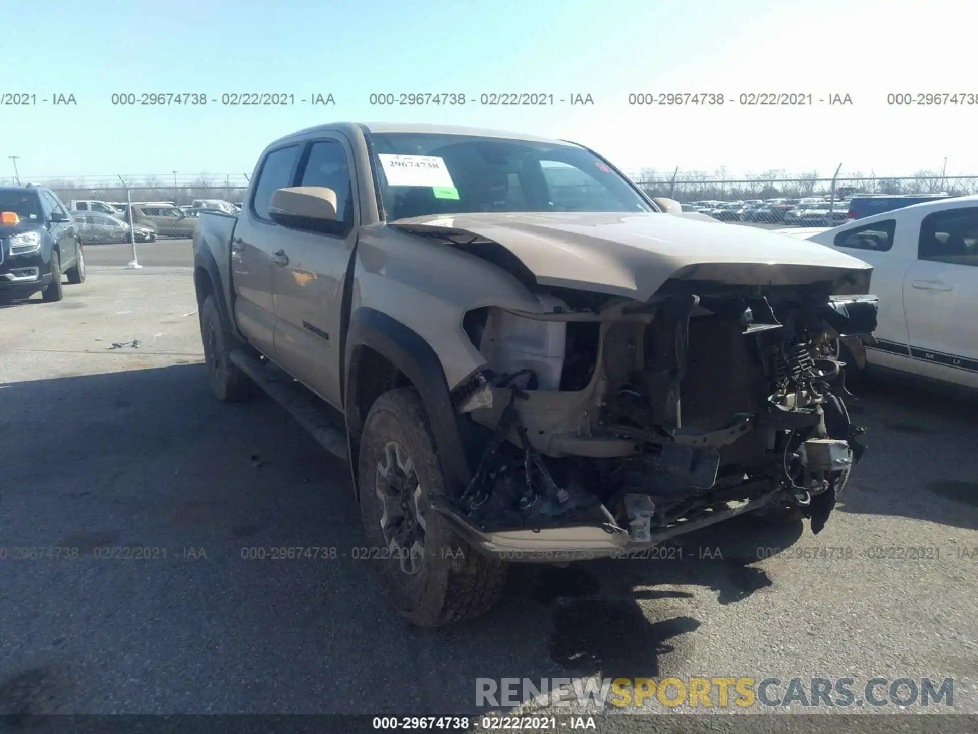 1 Photograph of a damaged car 3TMCZ5AN6KM220060 TOYOTA TACOMA 4WD 2019