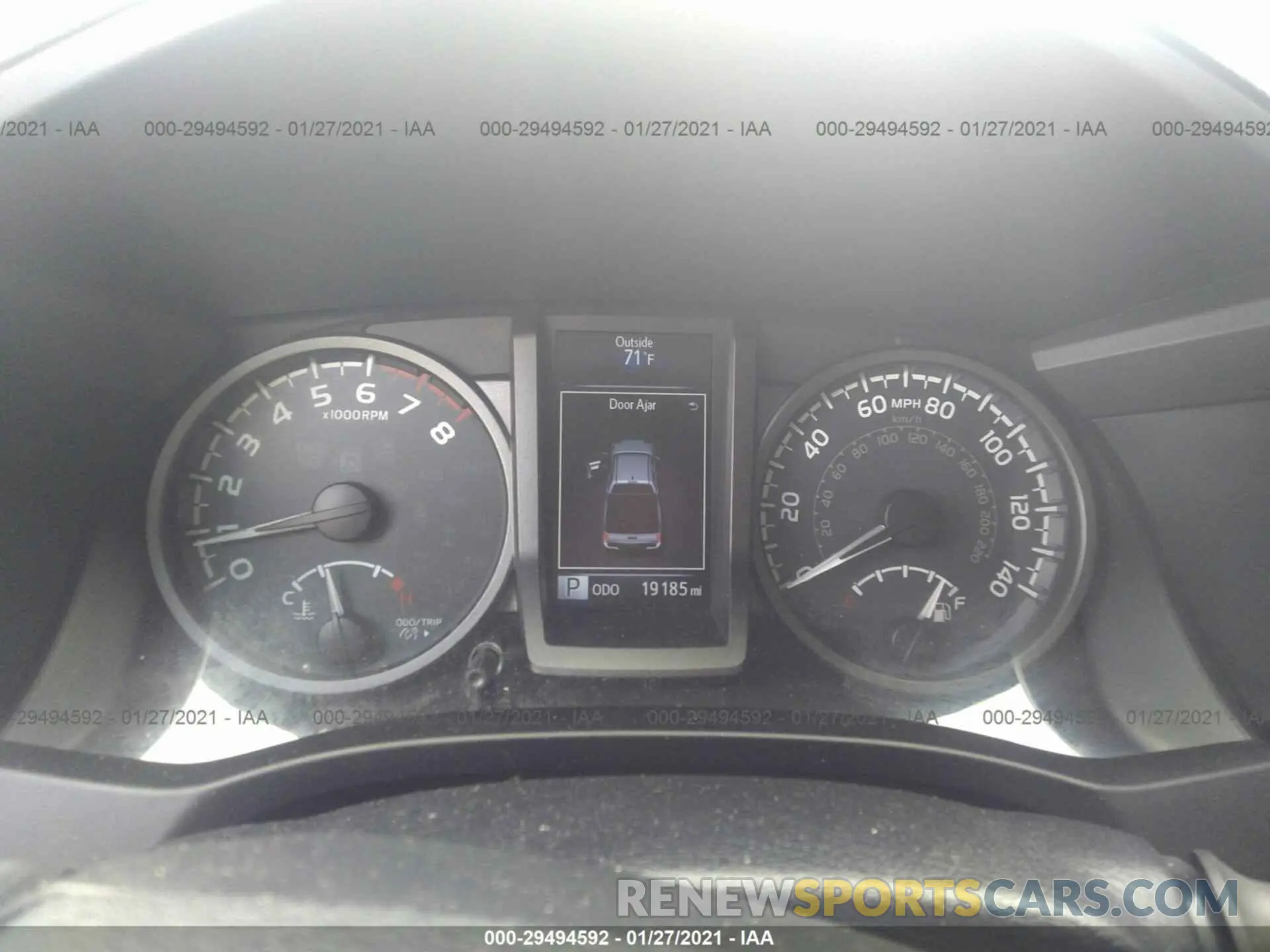 7 Photograph of a damaged car 3TMCZ5AN6KM224299 TOYOTA TACOMA 4WD 2019