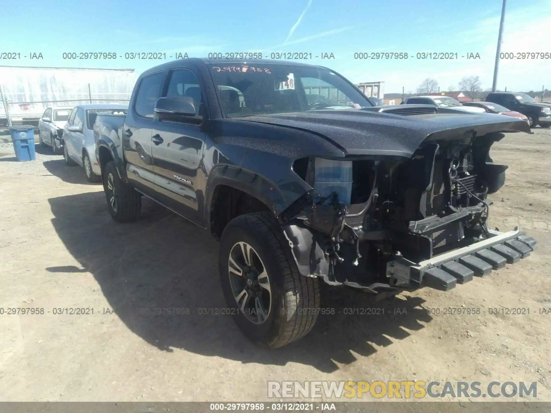 1 Photograph of a damaged car 3TMCZ5AN7KM216910 TOYOTA TACOMA 4WD 2019