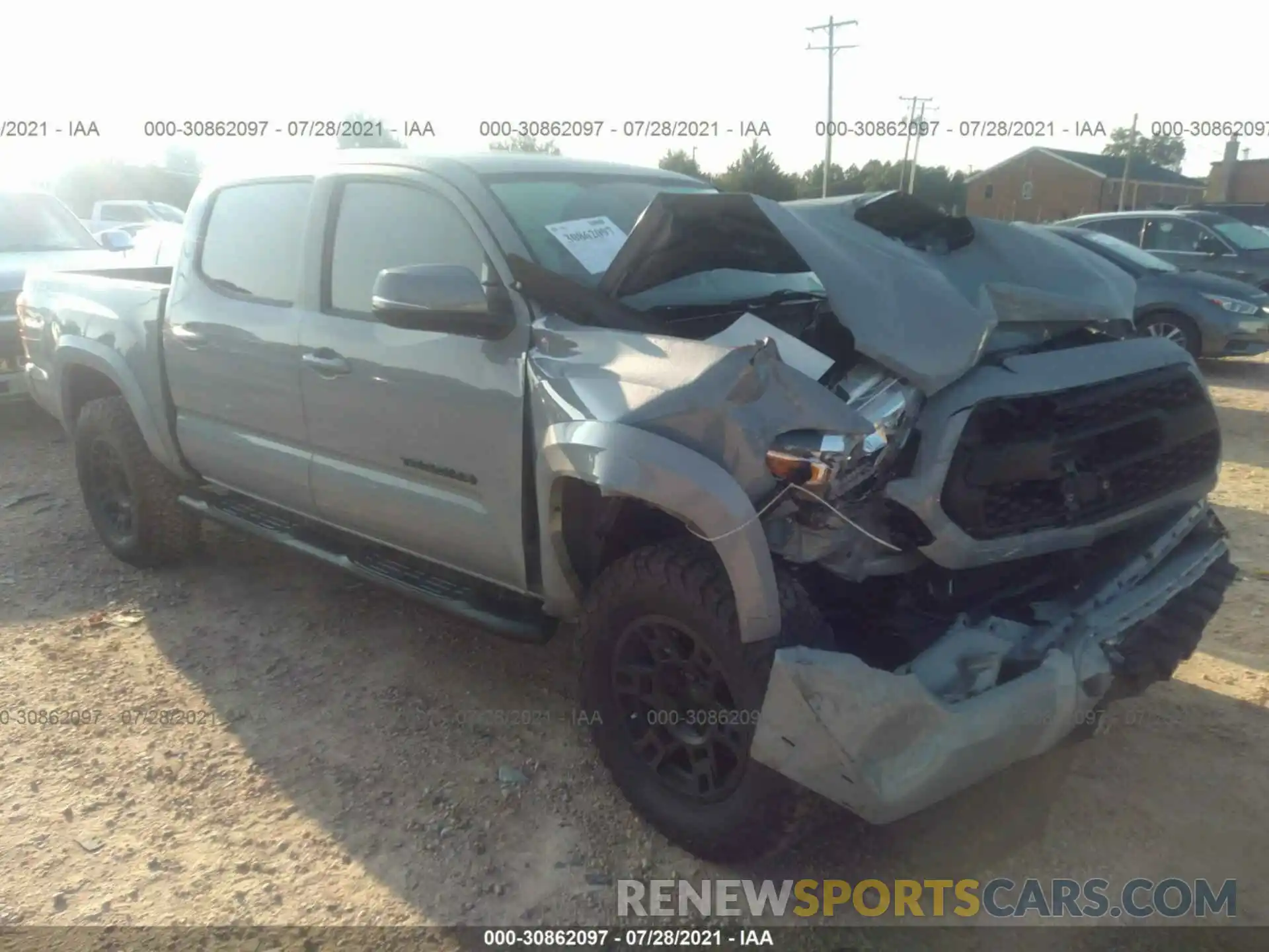 1 Photograph of a damaged car 3TMCZ5AN8KM254095 TOYOTA TACOMA 4WD 2019