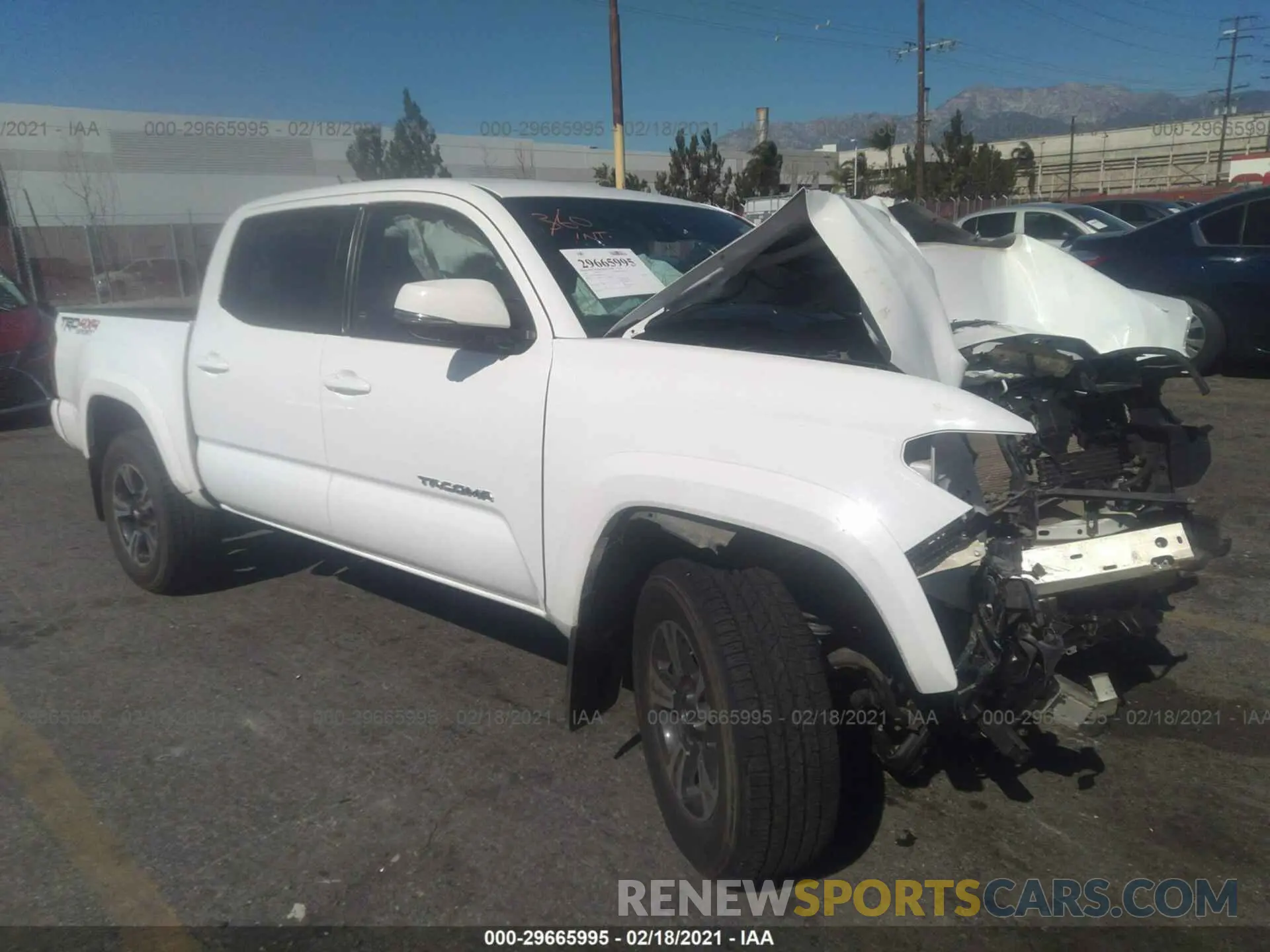 1 Photograph of a damaged car 3TMCZ5AN9KM211241 TOYOTA TACOMA 4WD 2019
