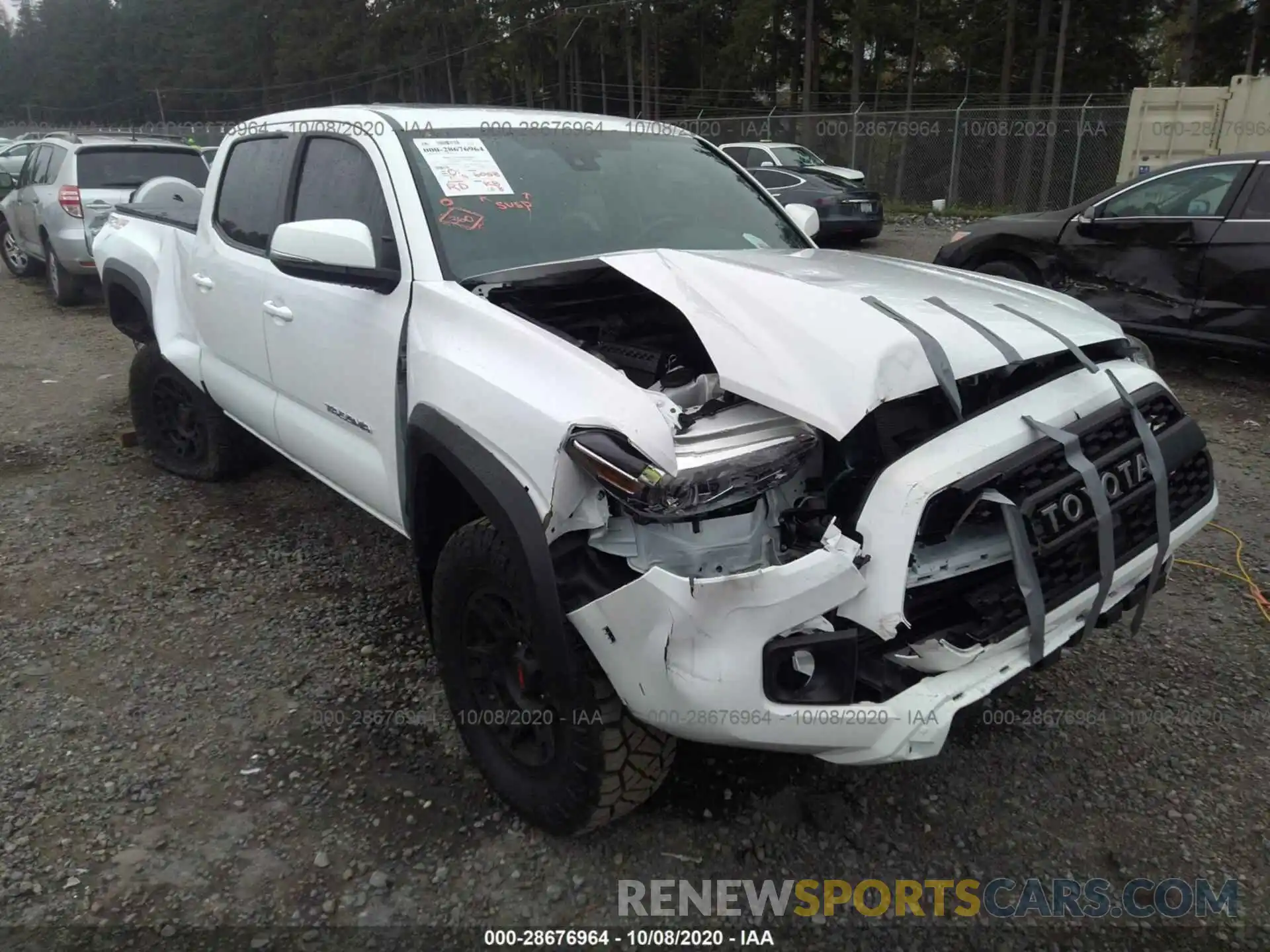 1 Photograph of a damaged car 3TMDZ5BN7KM063142 TOYOTA TACOMA 4WD 2019