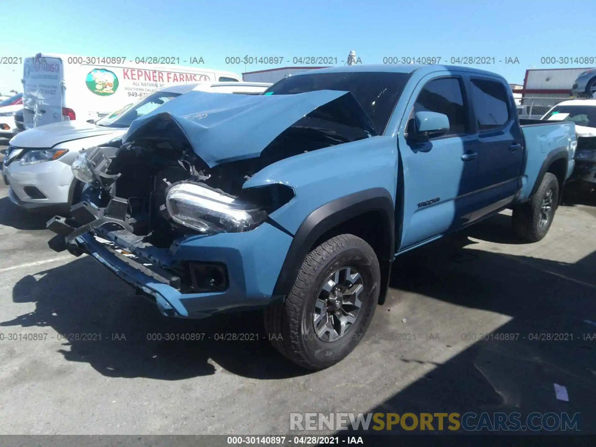 2 Photograph of a damaged car 3TMDZ5BNXKM057755 TOYOTA TACOMA 4WD 2019