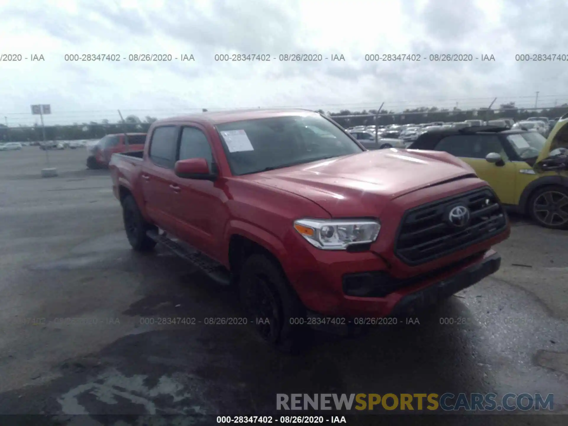 1 Photograph of a damaged car 5TFCZ5AN2KX200897 TOYOTA TACOMA 4WD 2019