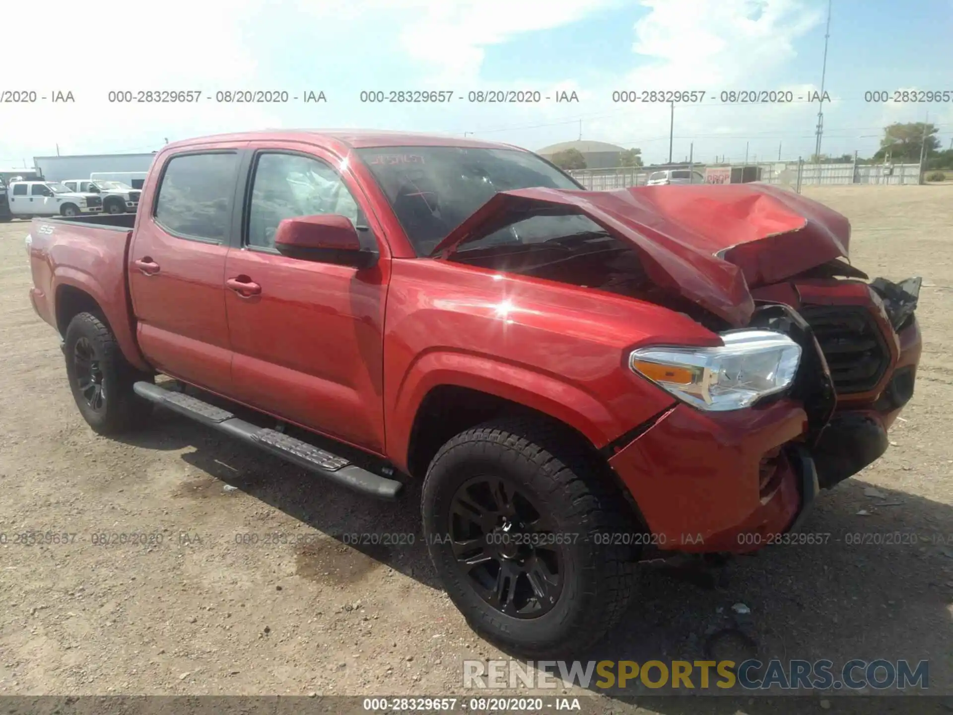 1 Photograph of a damaged car 5TFCZ5AN9KX169342 TOYOTA TACOMA 4WD 2019