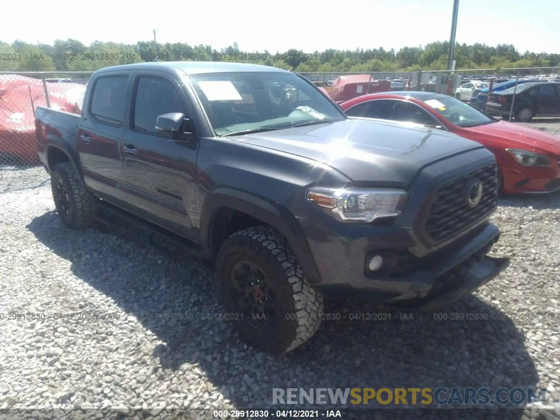 1 Photograph of a damaged car 3TMCZ5AN7LM347563 TOYOTA TACOMA 4WD 2020