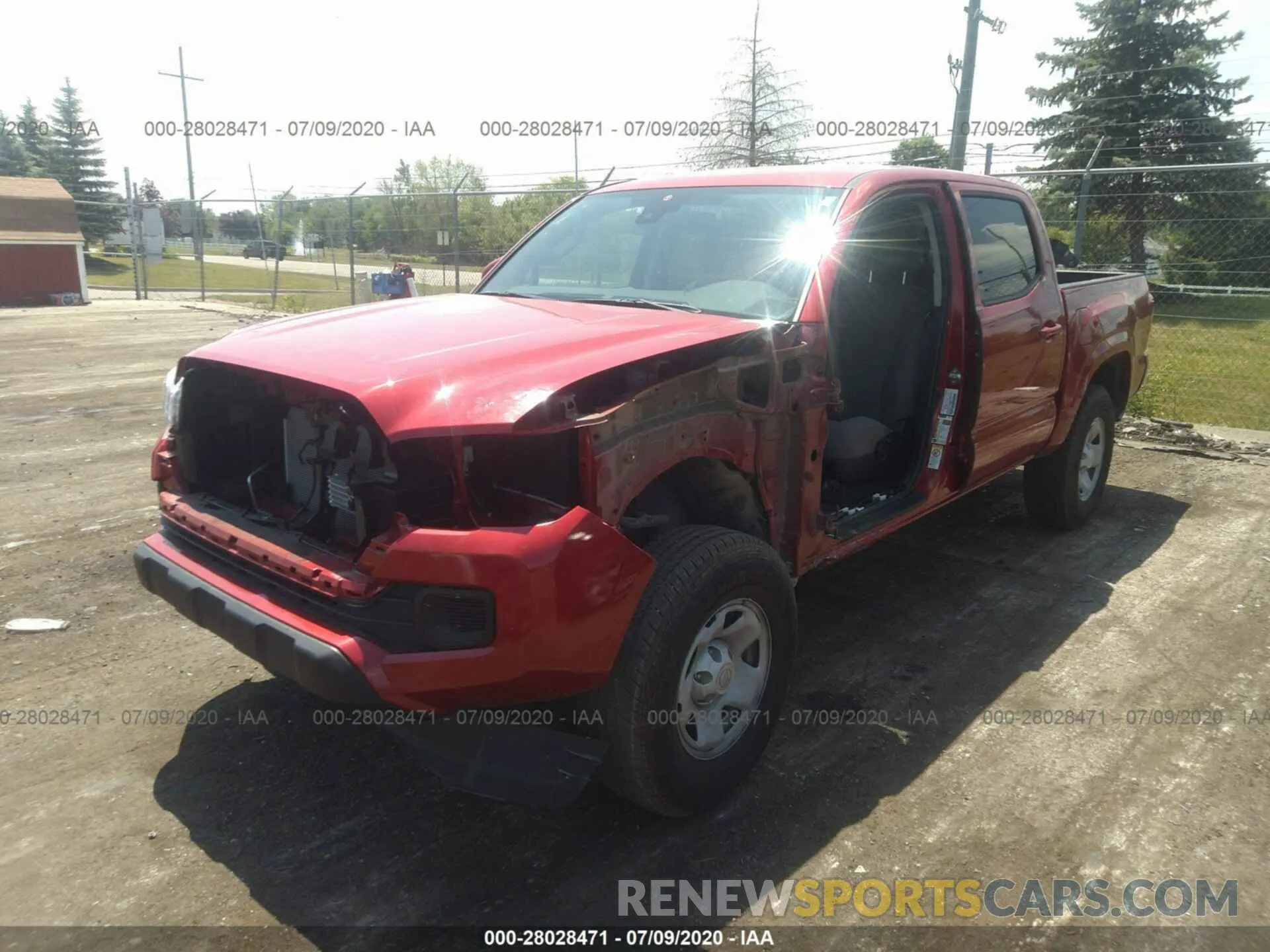 2 Photograph of a damaged car 3TMCZ5AN8LM301997 TOYOTA TACOMA 4WD 2020