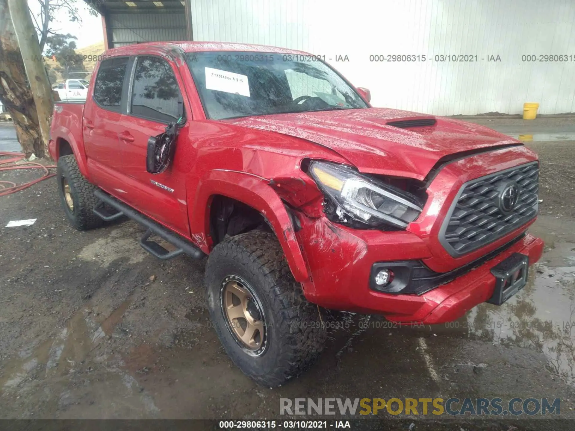1 Photograph of a damaged car 3TMCZ5ANXLM290033 TOYOTA TACOMA 4WD 2020
