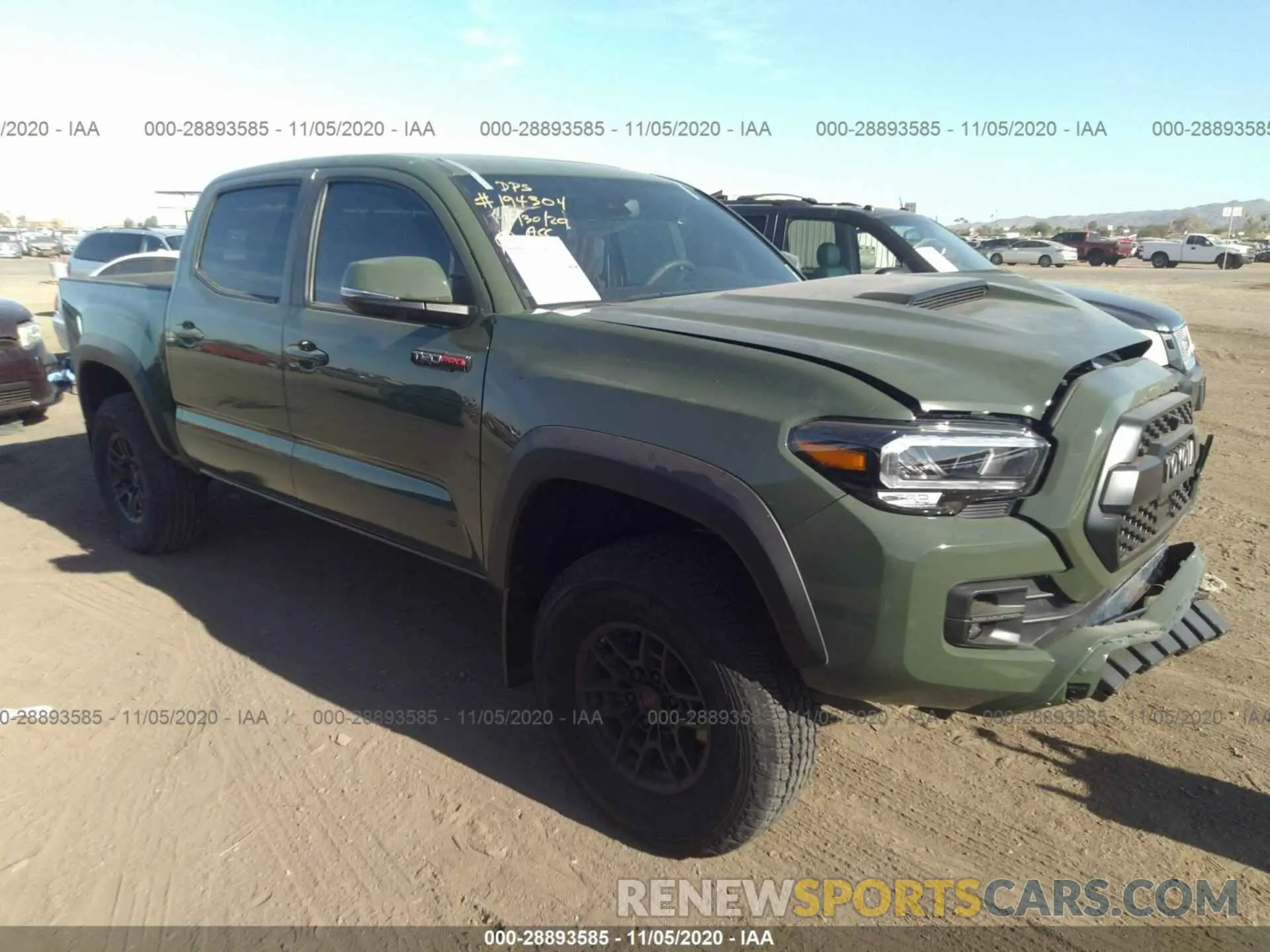 1 Photograph of a damaged car 5TFCZ5AN8LX240371 TOYOTA TACOMA 4WD 2020