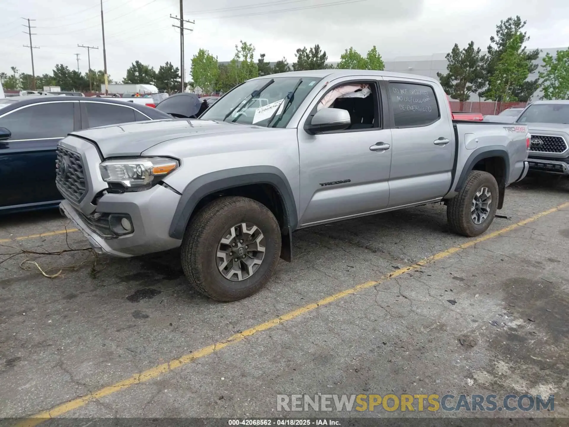 2 Photograph of a damaged car 3TMCZ5AN3MM374132 TOYOTA TACOMA 4WD 2021