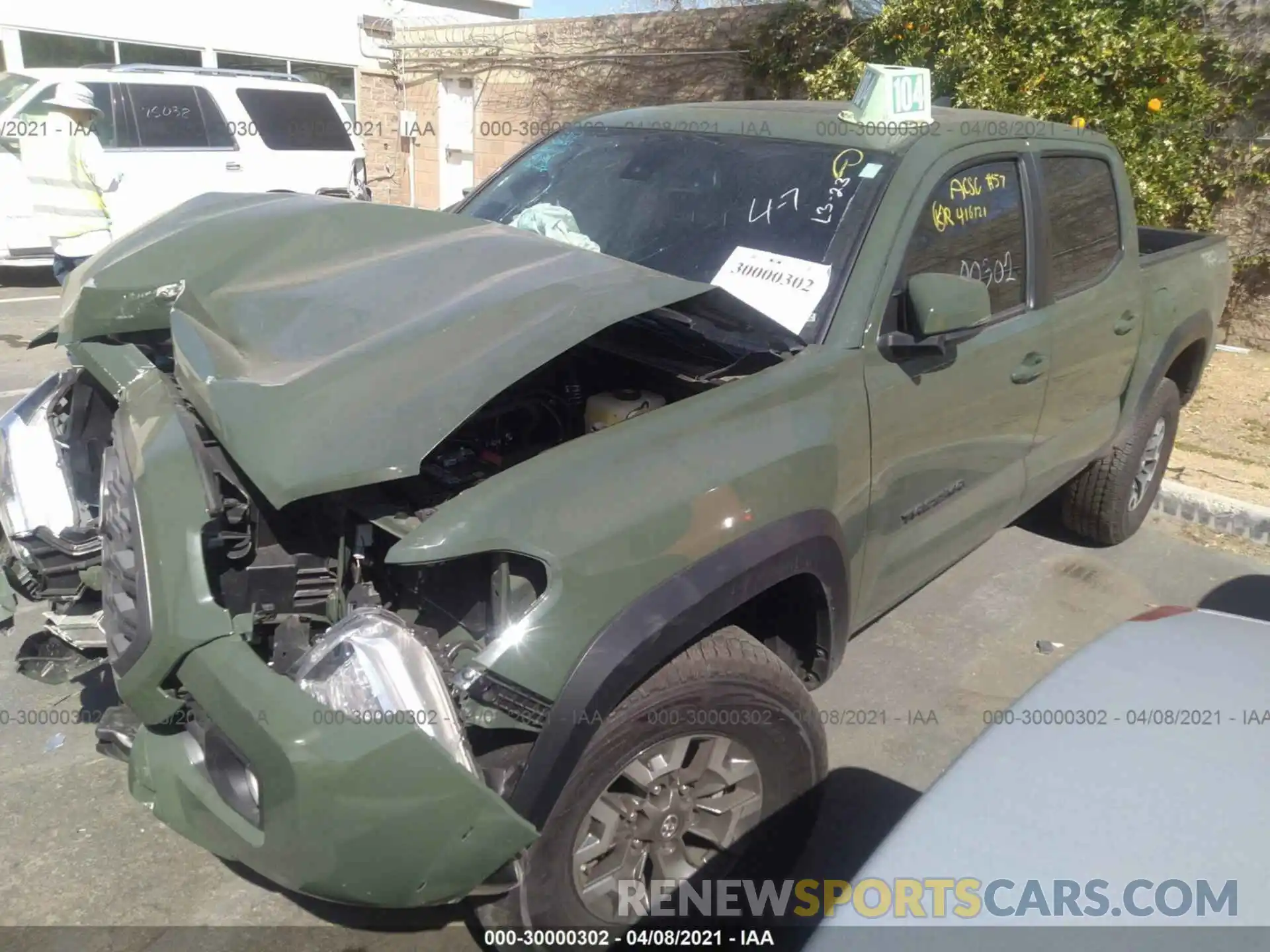 2 Photograph of a damaged car 3TMCZ5AN6MM381026 TOYOTA TACOMA 4WD 2021