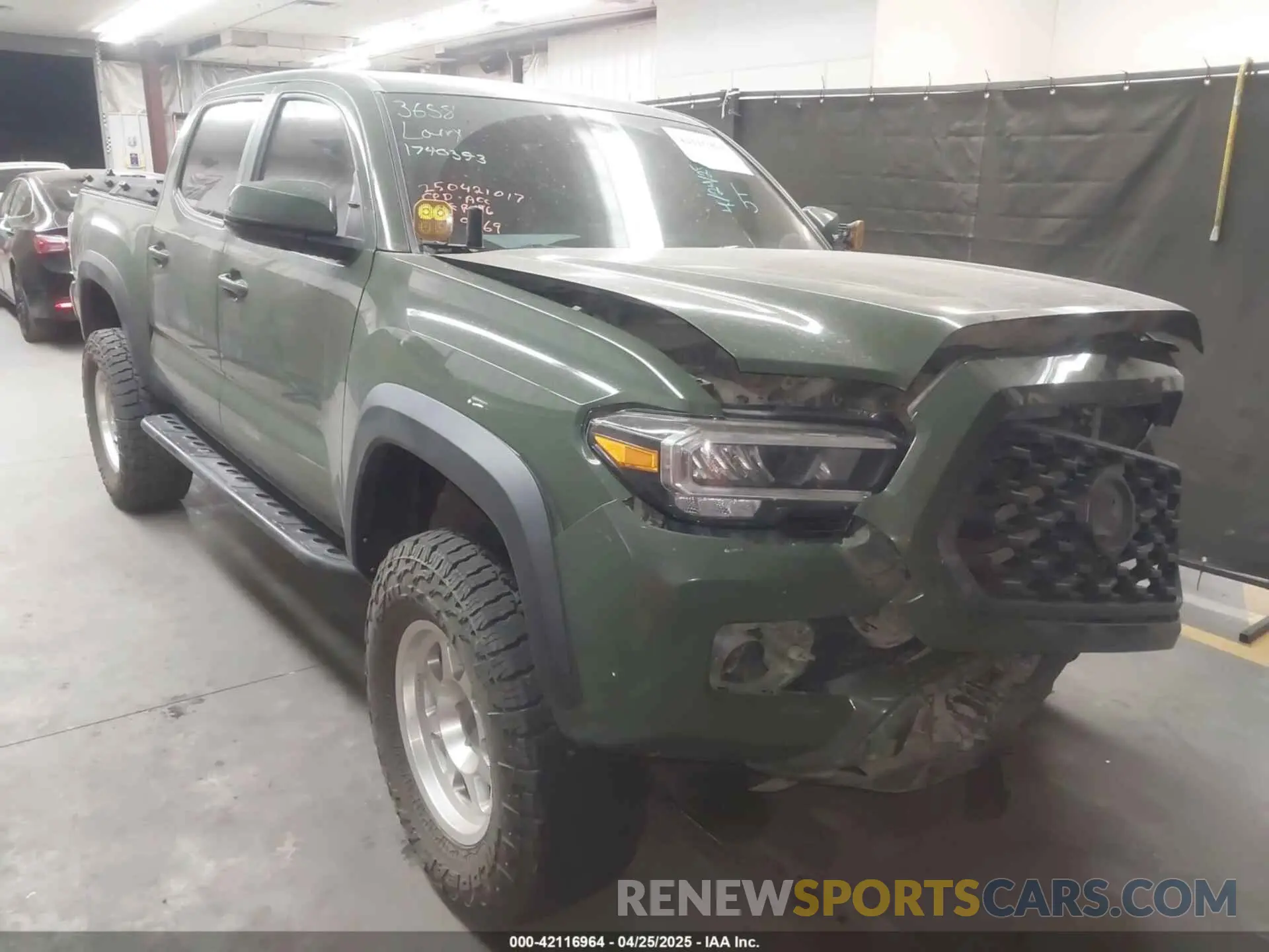1 Photograph of a damaged car 3TYCZ5AN2MT049069 TOYOTA TACOMA 4WD 2021