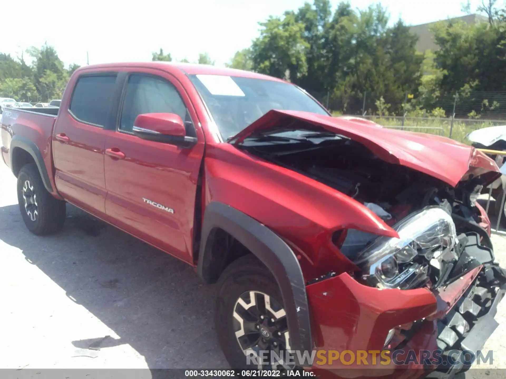 1 Photograph of a damaged car 5TFCZ5AN0MX262916 TOYOTA TACOMA 4WD 2021