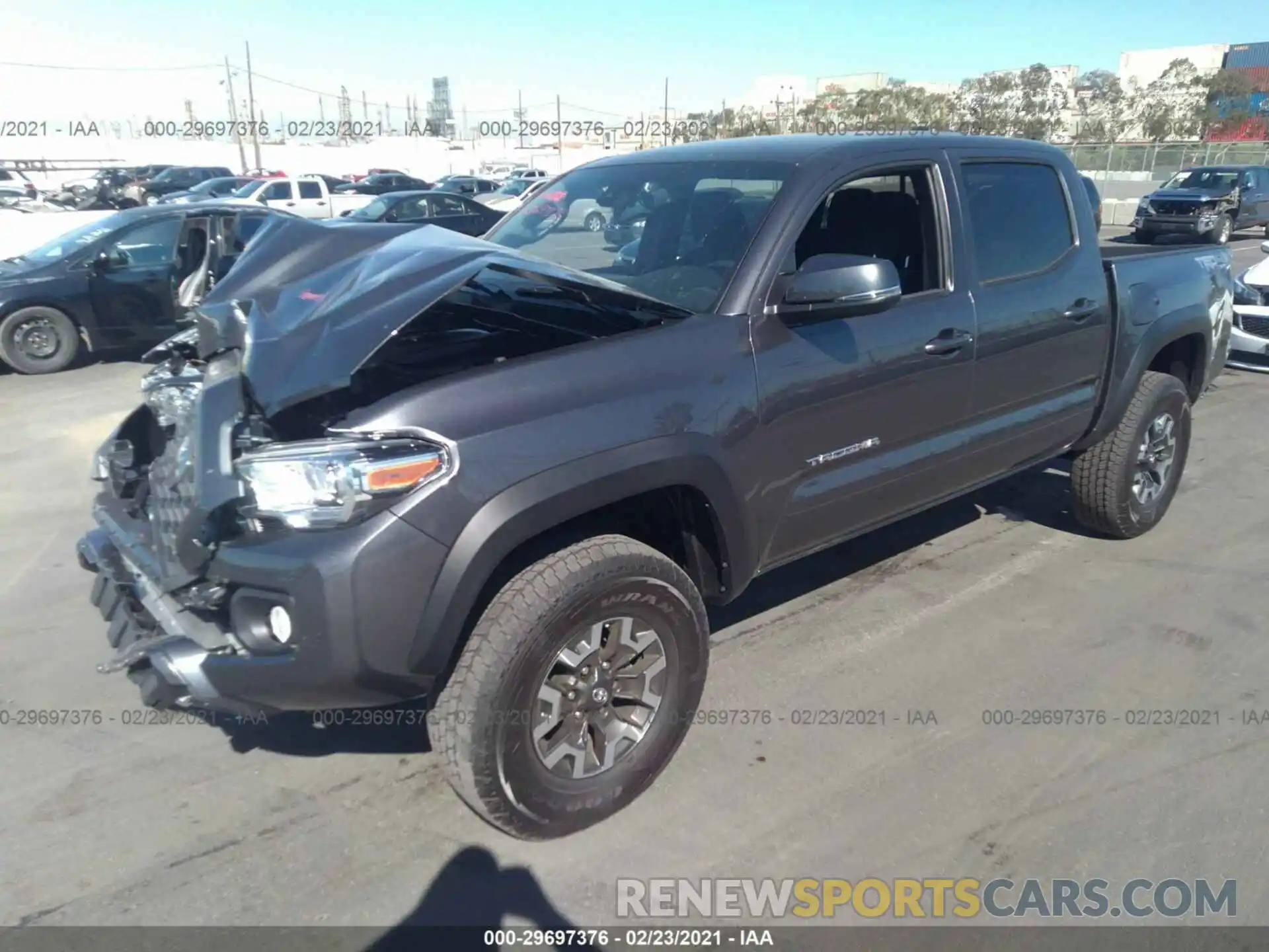 2 Photograph of a damaged car 5TFCZ5AN1MX258146 TOYOTA TACOMA 4WD 2021