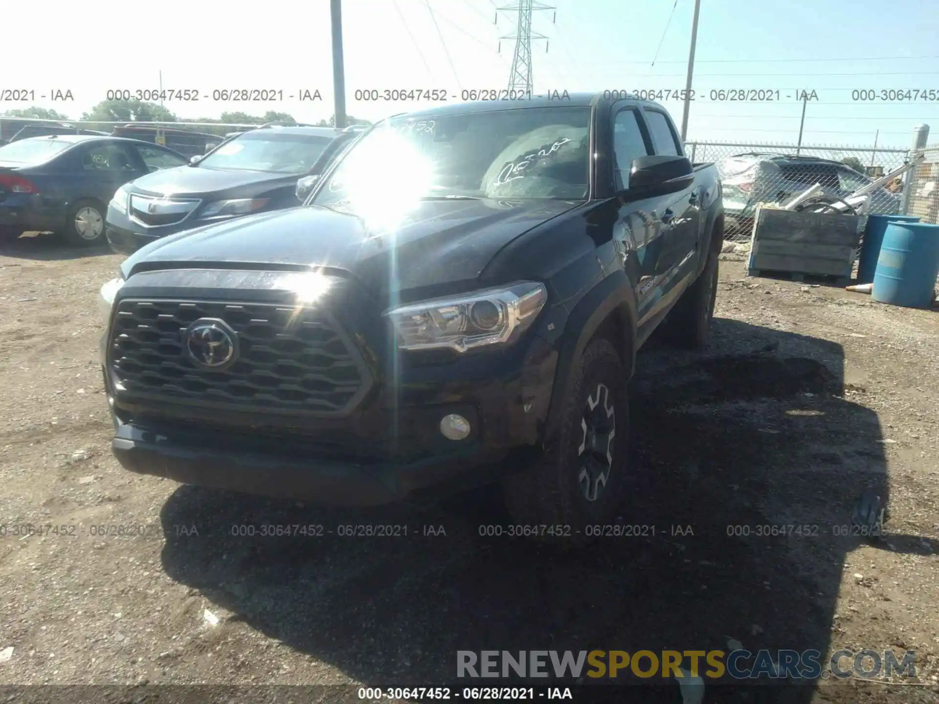 2 Photograph of a damaged car 5TFCZ5AN6MX264766 TOYOTA TACOMA 4WD 2021