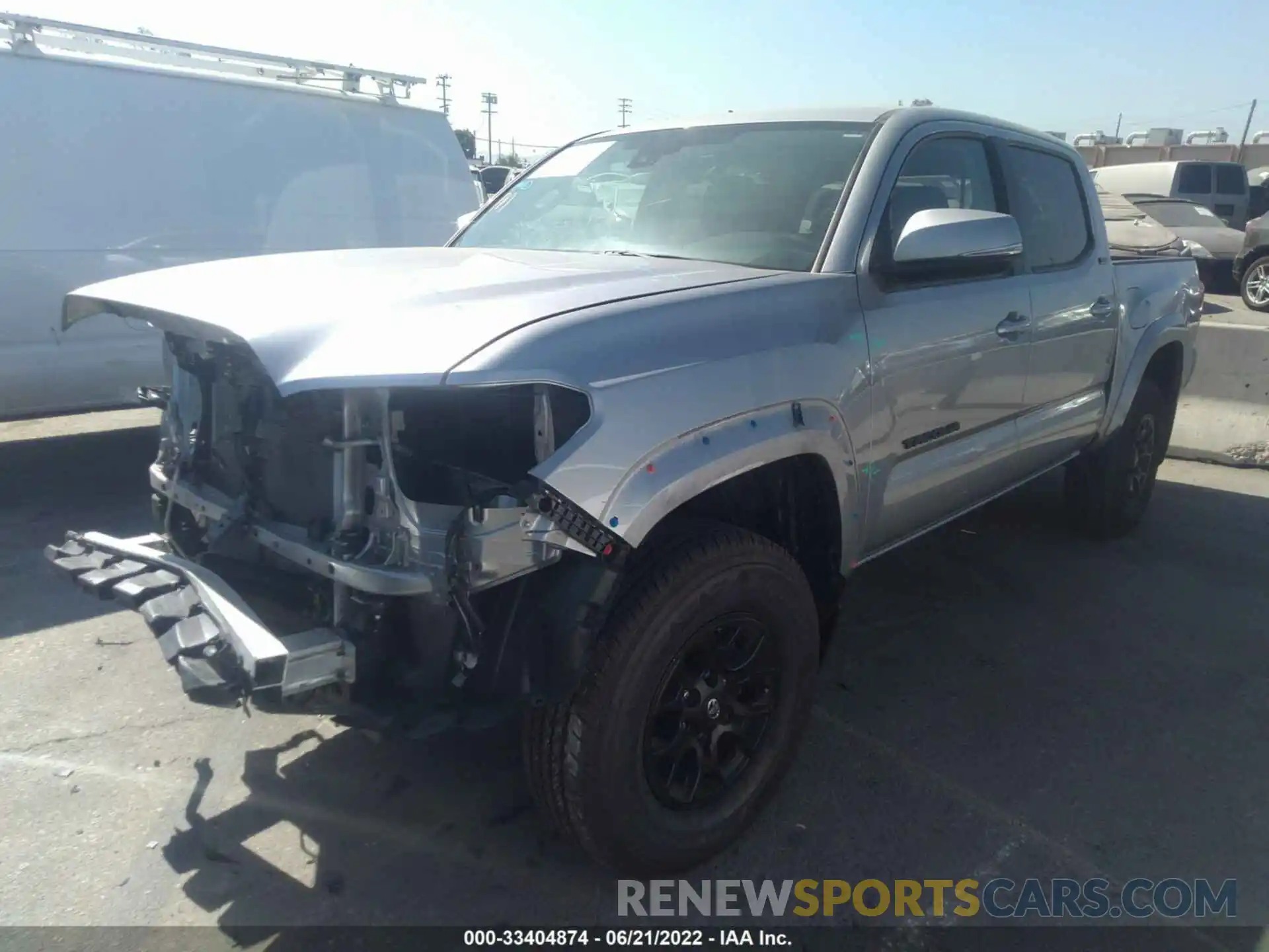 2 Photograph of a damaged car 5TFCZ5AN7MX281981 TOYOTA TACOMA 4WD 2021