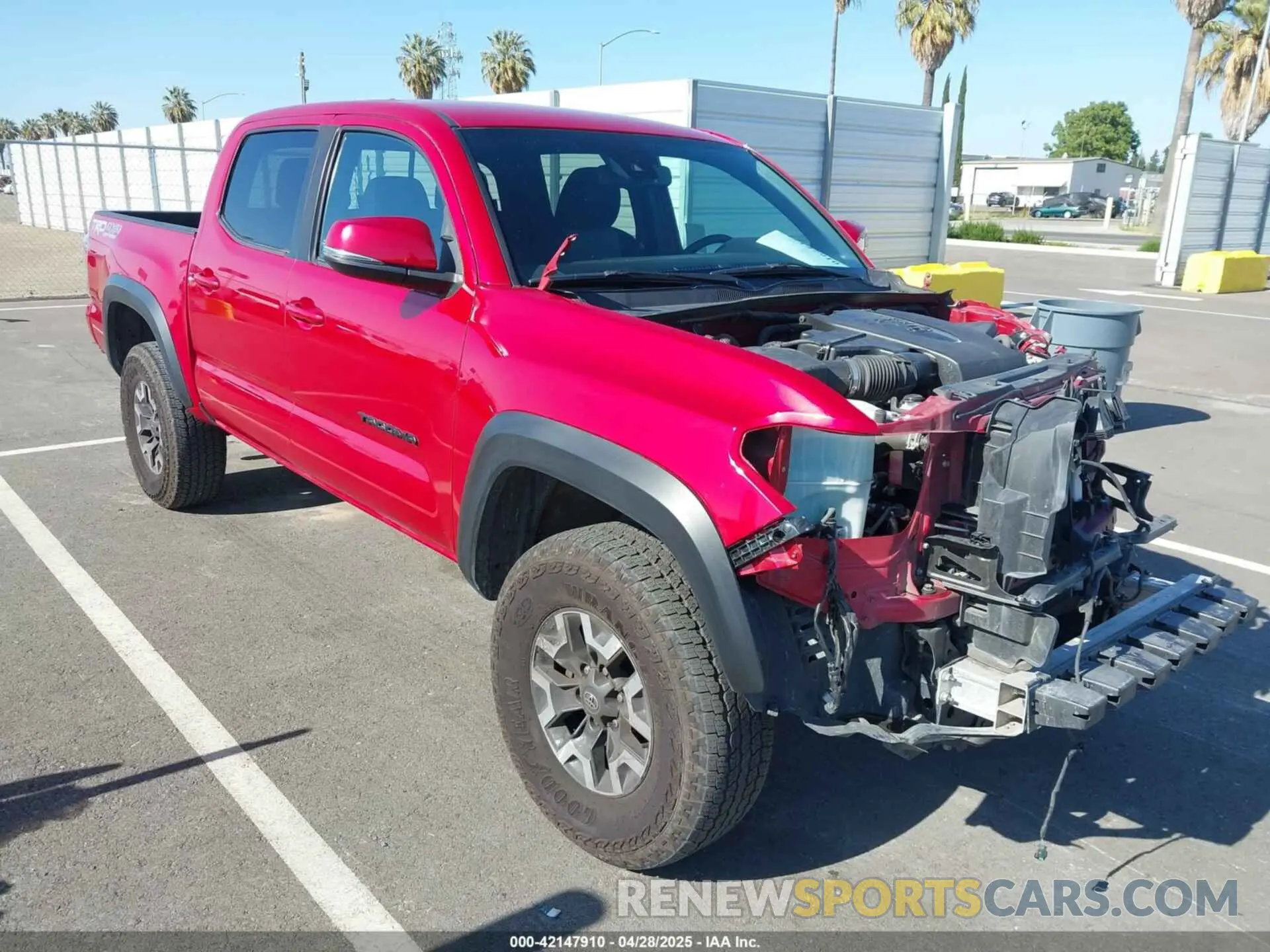 1 Photograph of a damaged car 5TFCZ5AN8MX247421 TOYOTA TACOMA 4WD 2021
