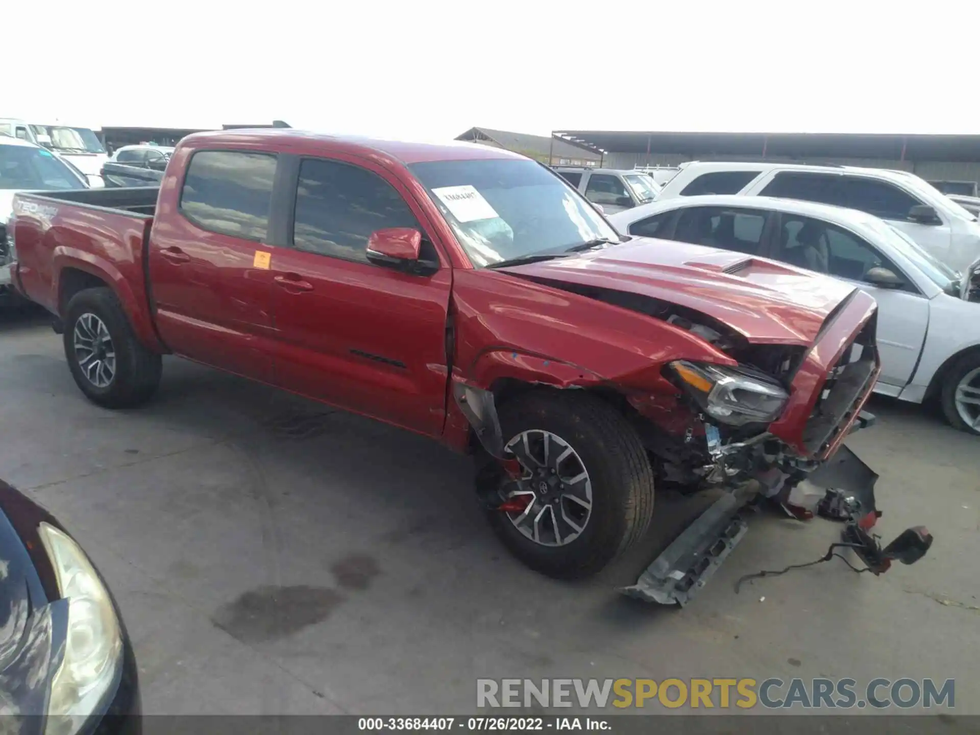 1 Photograph of a damaged car 5TFCZ5ANXMX268447 TOYOTA TACOMA 4WD 2021