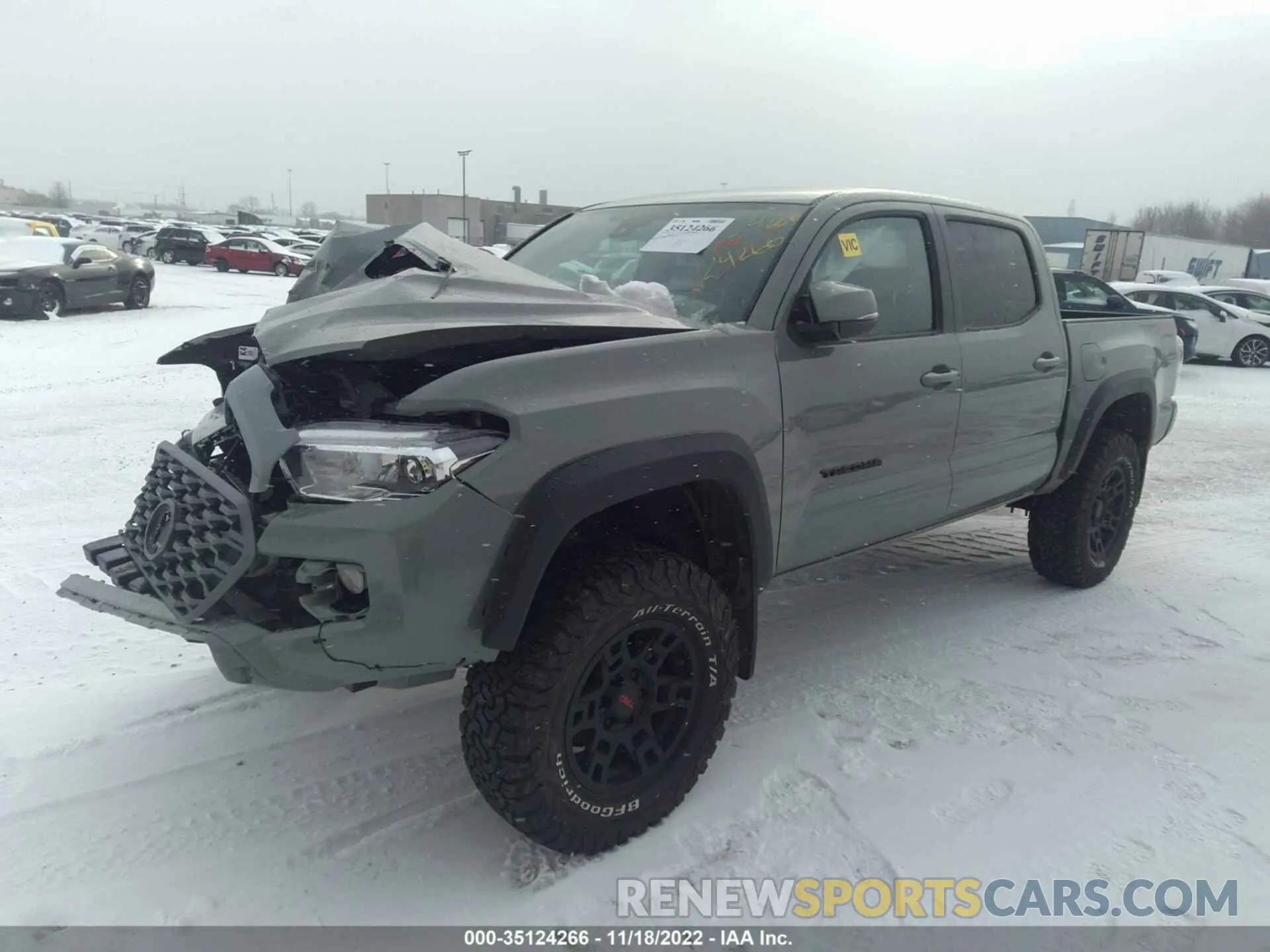2 Photograph of a damaged car 3TMCZ5AN3NM483742 TOYOTA TACOMA 4WD 2022