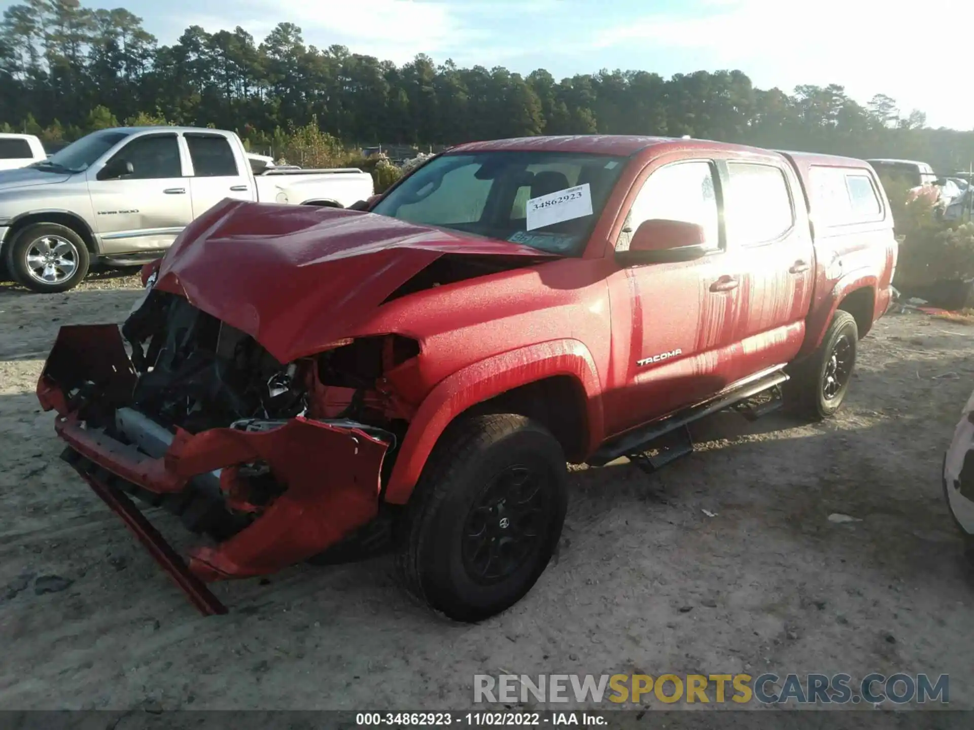 2 Photograph of a damaged car 3TMCZ5AN5NM465839 TOYOTA TACOMA 4WD 2022