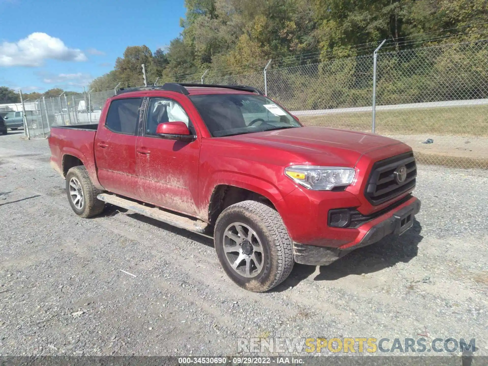 1 Photograph of a damaged car 3TYCZ5AN5NT058916 TOYOTA TACOMA 4WD 2022