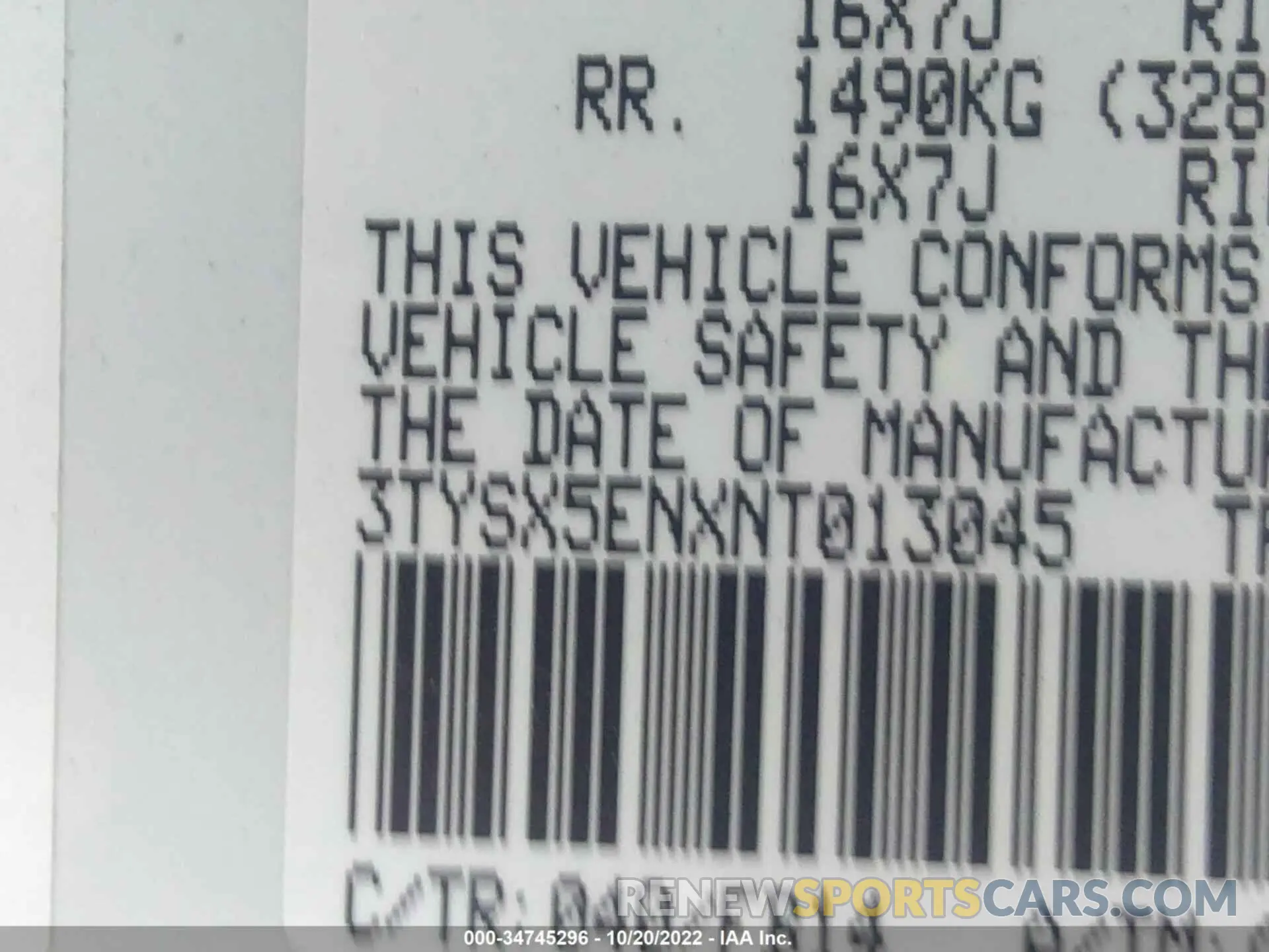 9 Photograph of a damaged car 3TYSX5ENXNT013045 TOYOTA TACOMA 4WD 2022
