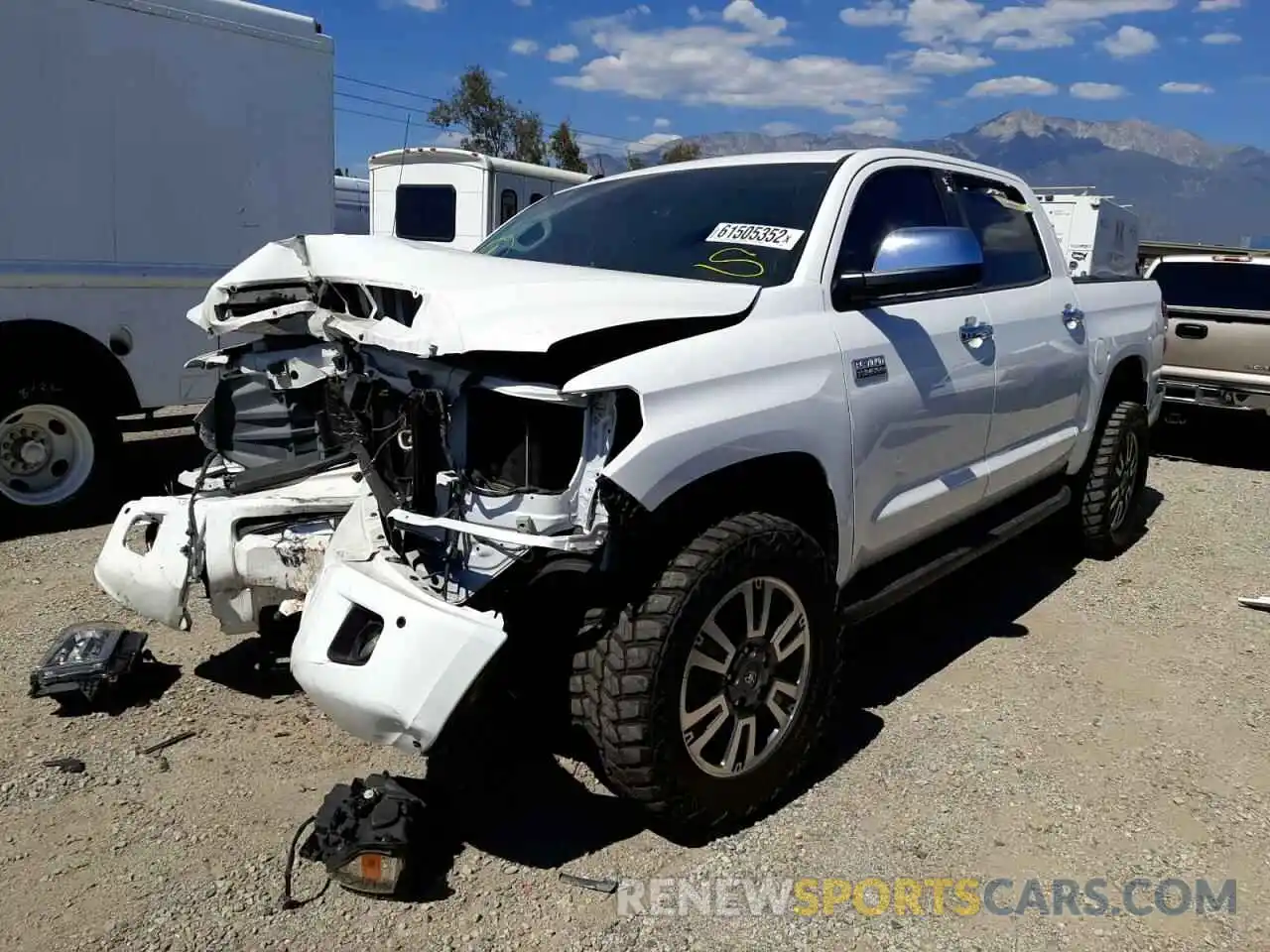 2 Photograph of a damaged car 5TFAY5F11KX824805 TOYOTA TUNDRA 2019