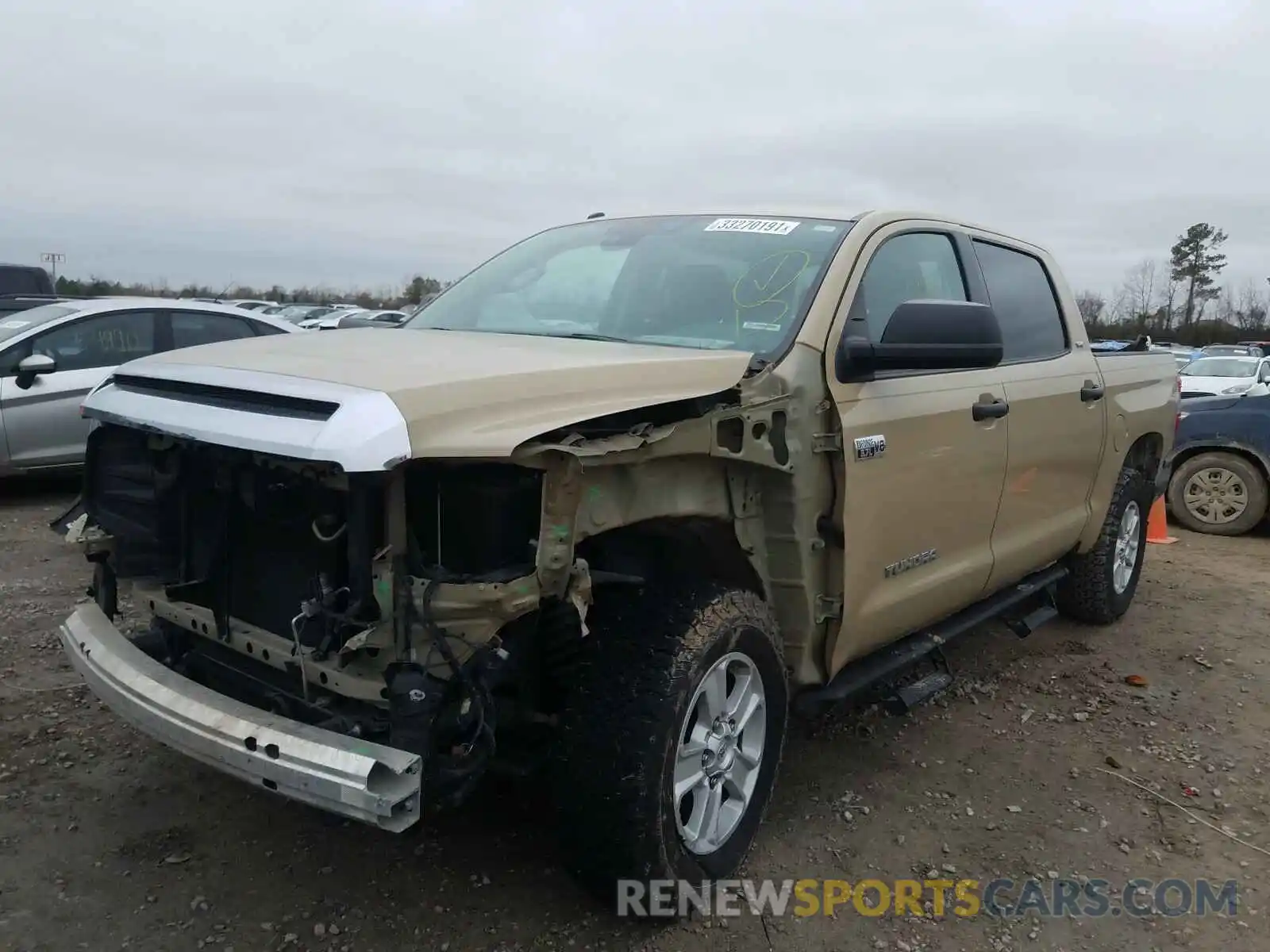 2 Photograph of a damaged car 5TFDW5F11KX802872 TOYOTA TUNDRA 2019