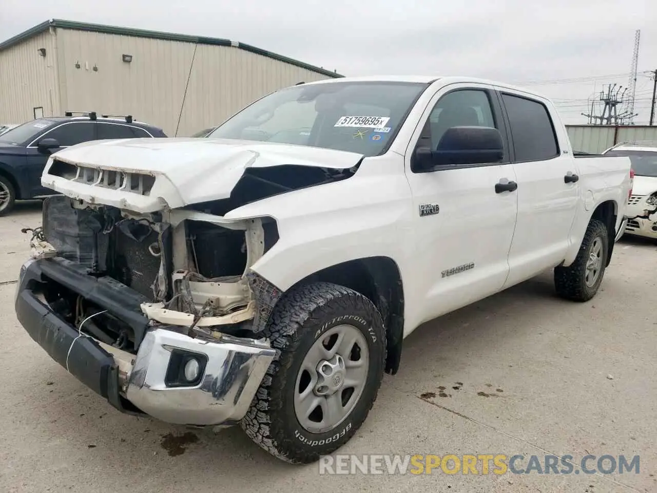 1 Photograph of a damaged car 5TFDW5F12KX809023 TOYOTA TUNDRA 2019