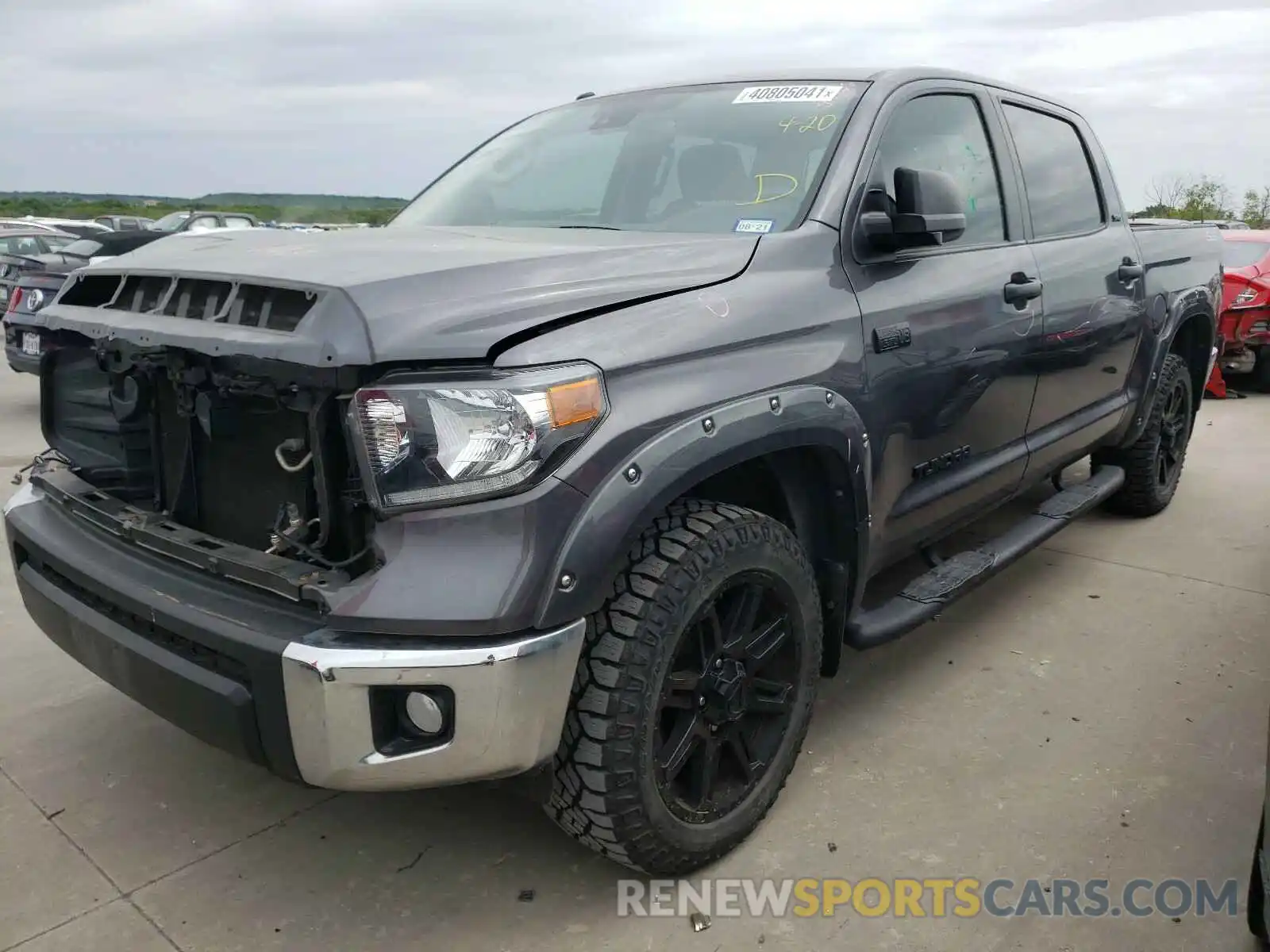 2 Photograph of a damaged car 5TFDW5F12KX868654 TOYOTA TUNDRA 2019