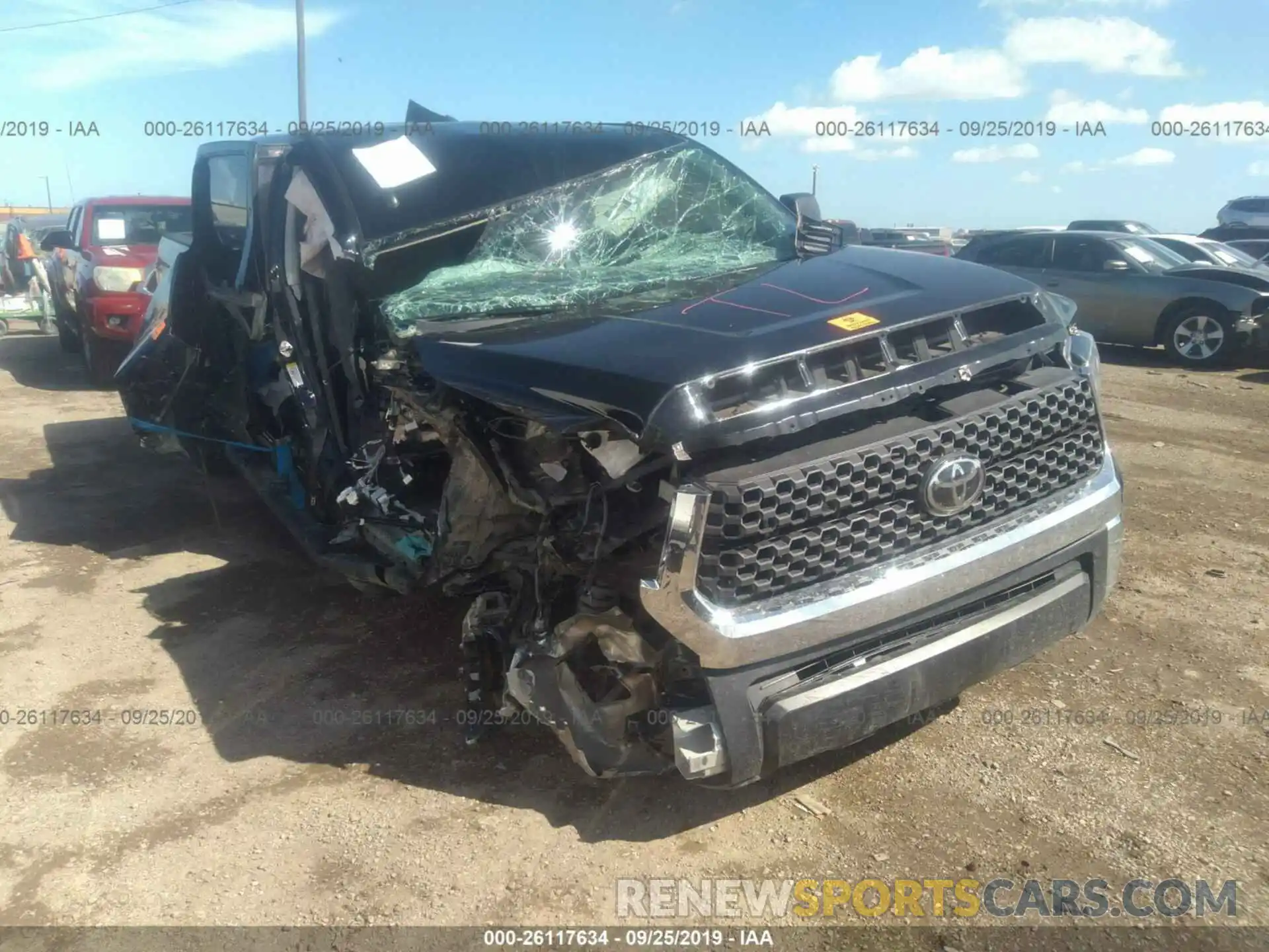 1 Photograph of a damaged car 5TFDW5F13KX800542 TOYOTA TUNDRA 2019