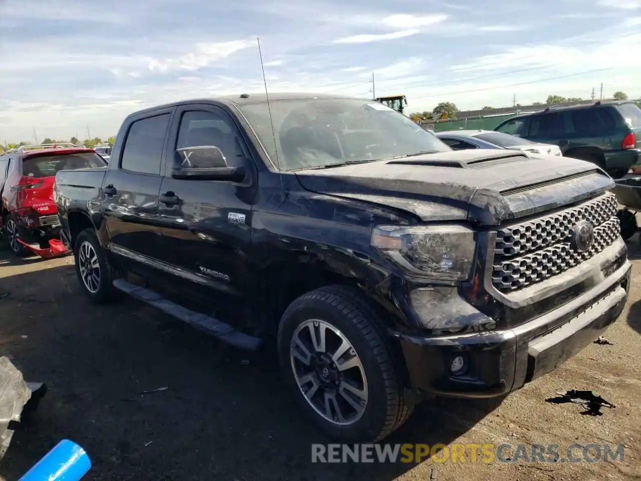 1 Photograph of a damaged car 5TFDW5F13KX837607 TOYOTA TUNDRA 2019