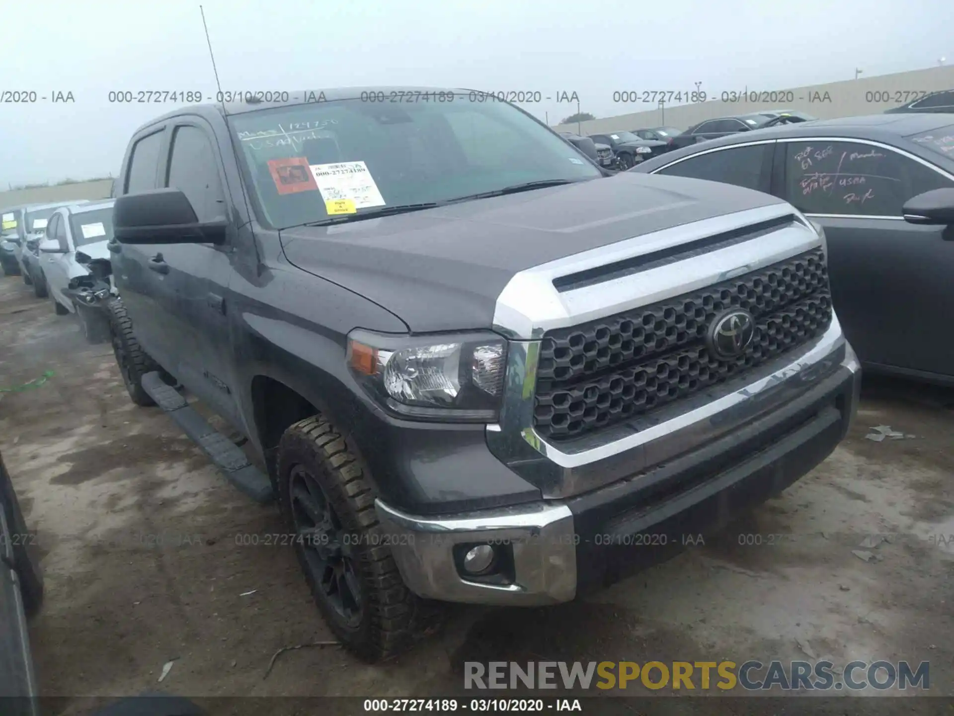 1 Photograph of a damaged car 5TFDW5F16KX854756 TOYOTA TUNDRA 2019