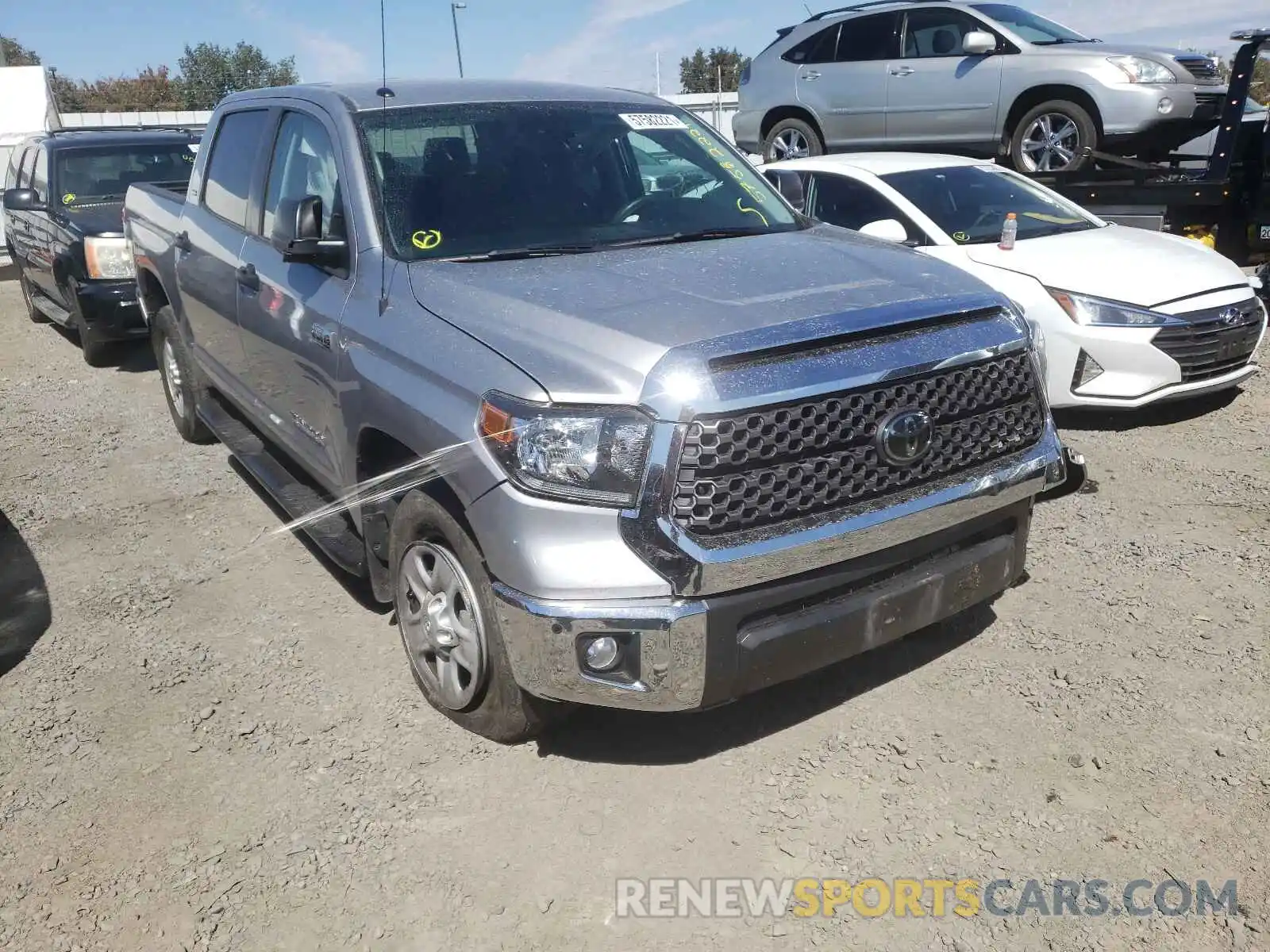 1 Photograph of a damaged car 5TFDY5F10KX808494 TOYOTA TUNDRA 2019