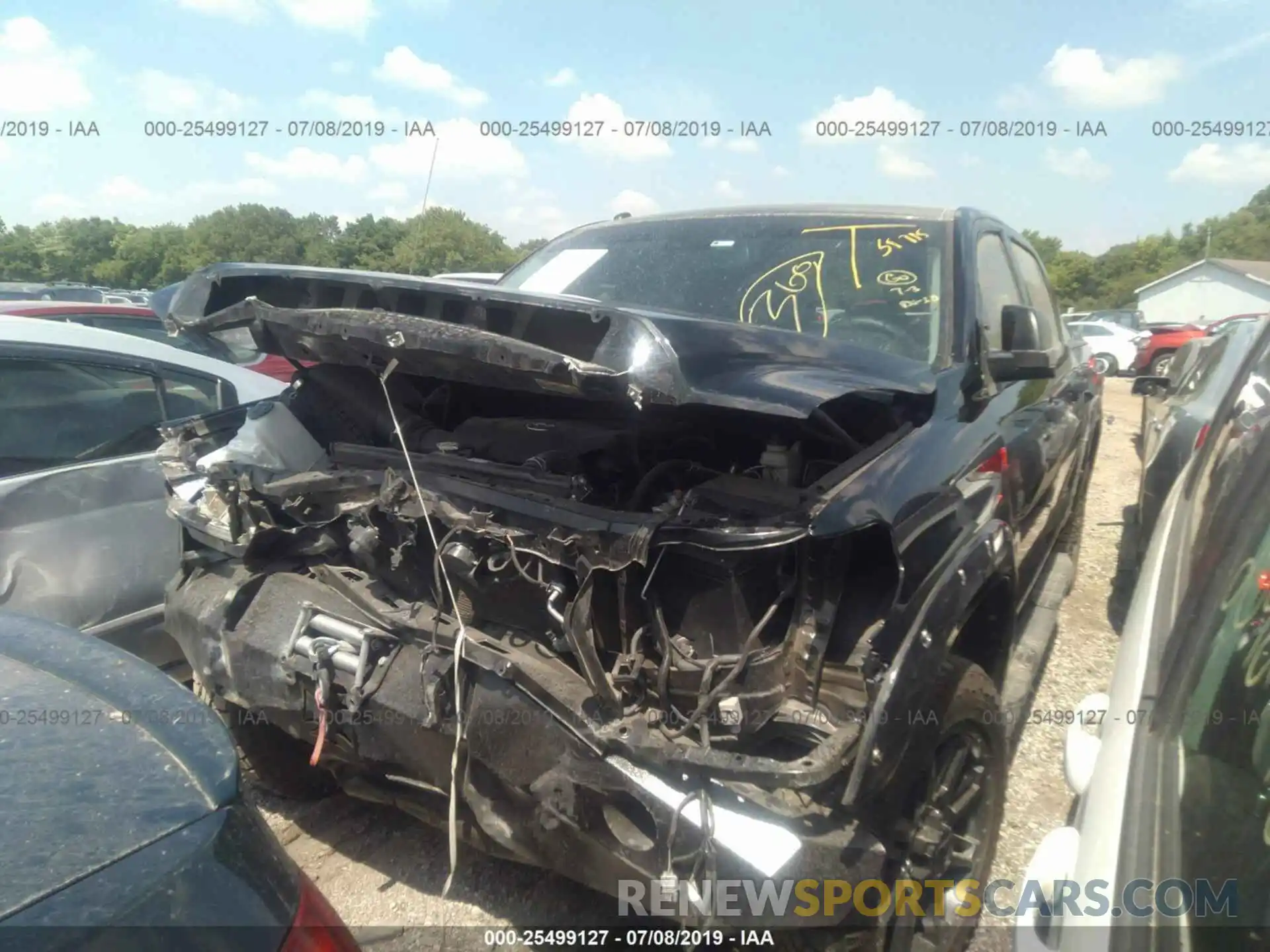 2 Photograph of a damaged car 5TFDY5F11KX805474 TOYOTA TUNDRA 2019