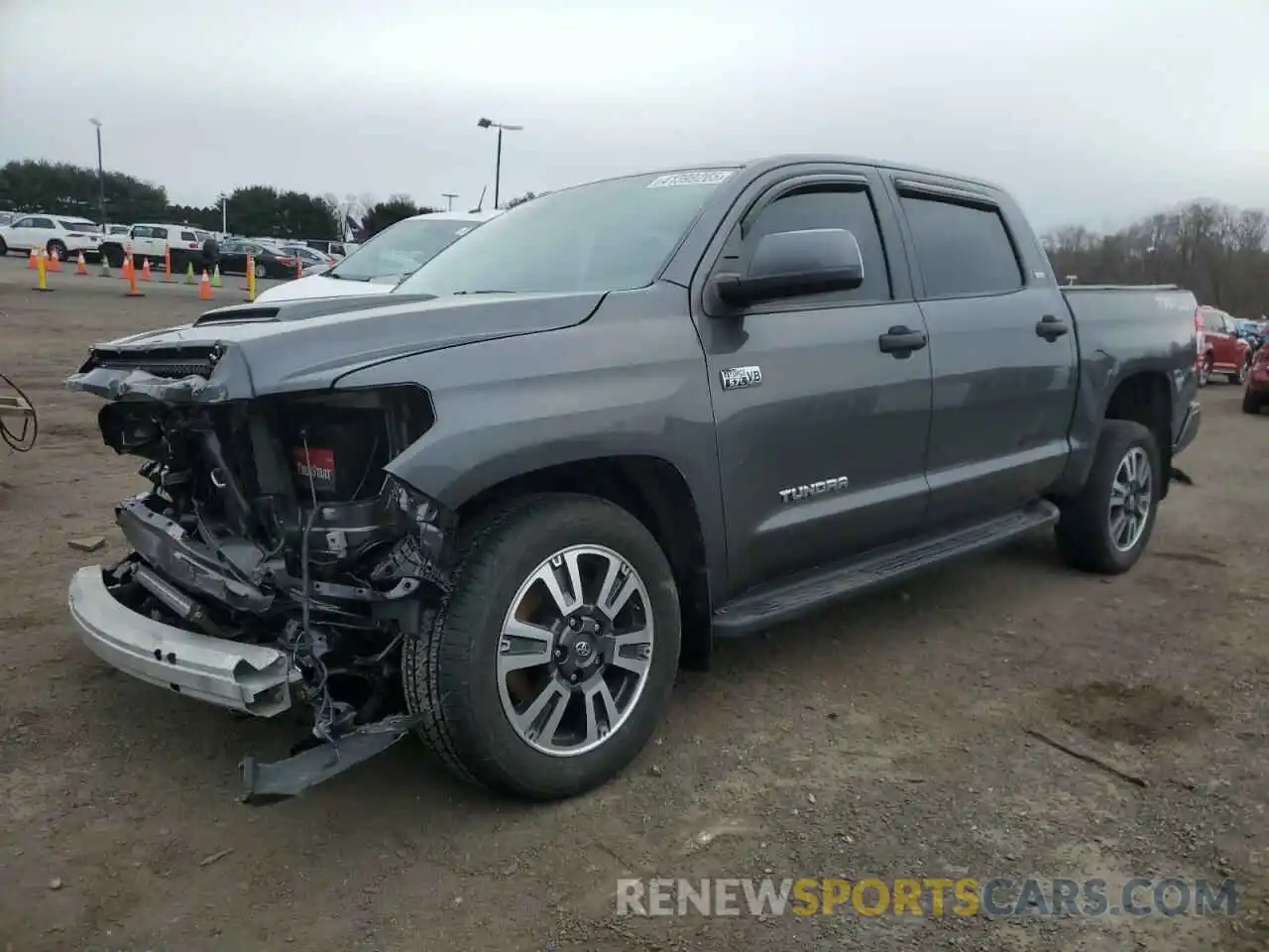 1 Photograph of a damaged car 5TFDY5F12KX787566 TOYOTA TUNDRA 2019