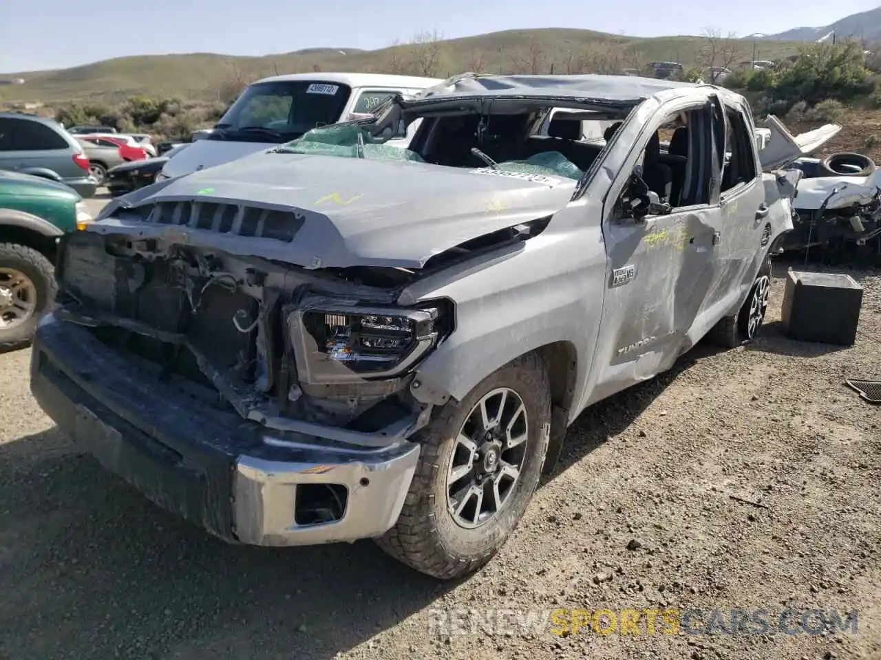 2 Photograph of a damaged car 5TFDY5F14KX801810 TOYOTA TUNDRA 2019