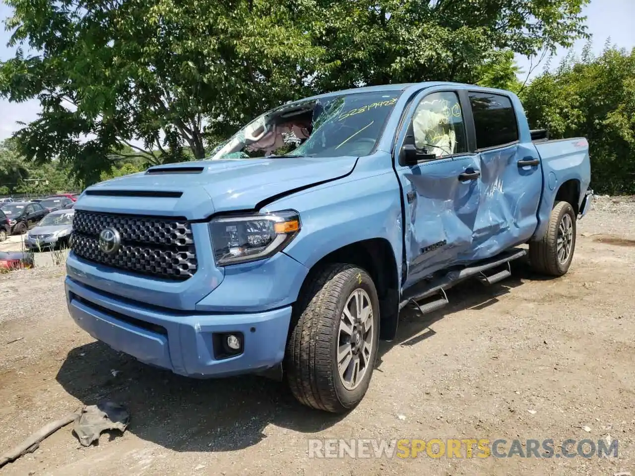 2 Photograph of a damaged car 5TFDY5F16KX795993 TOYOTA TUNDRA 2019