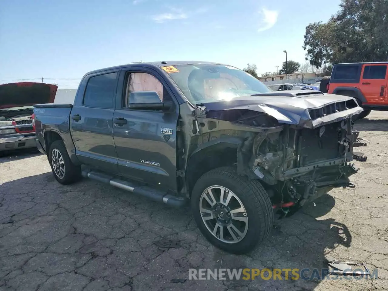 4 Photograph of a damaged car 5TFDY5F16KX845047 TOYOTA TUNDRA 2019
