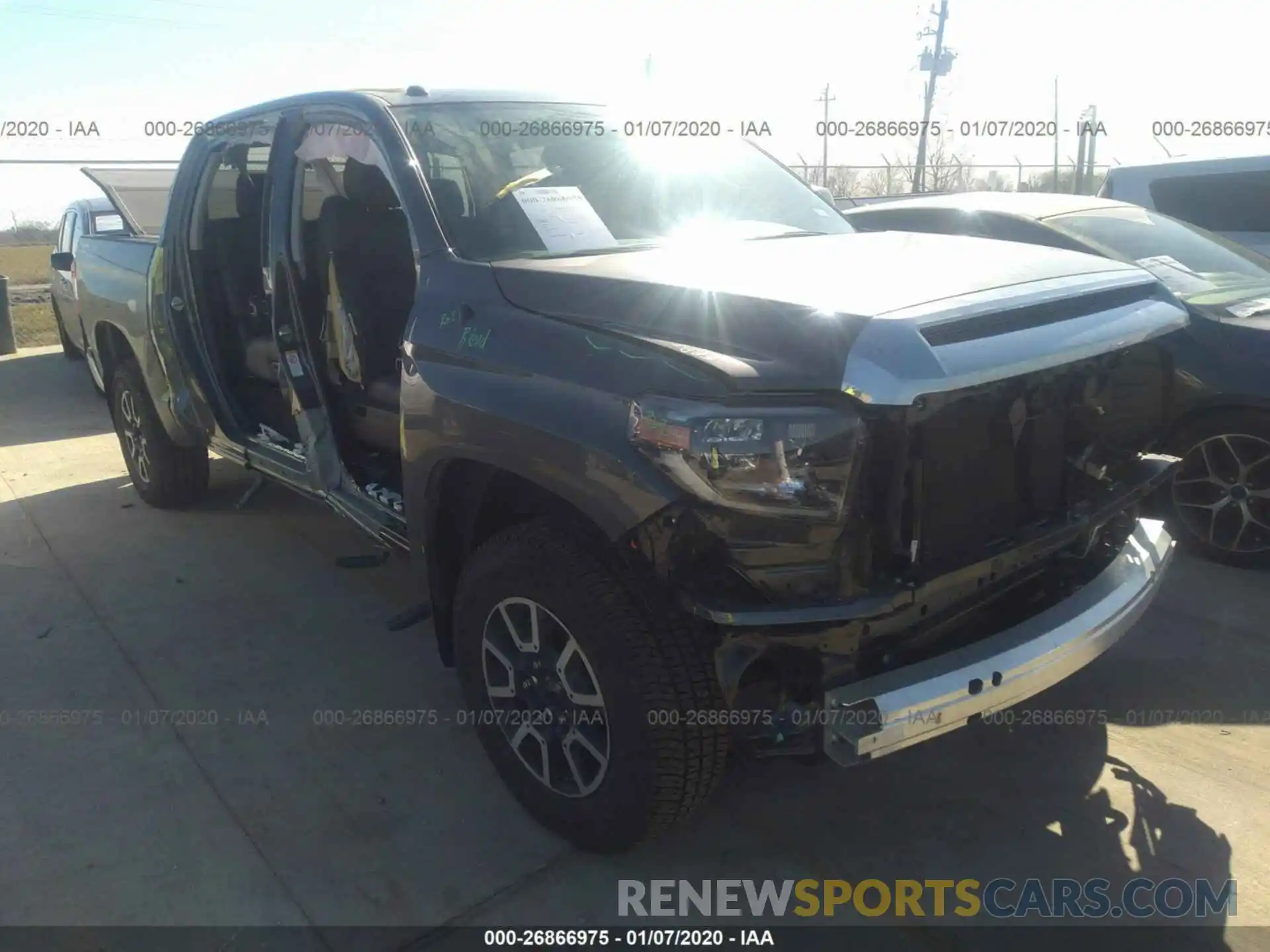 1 Photograph of a damaged car 5TFDY5F19KX796569 TOYOTA TUNDRA 2019